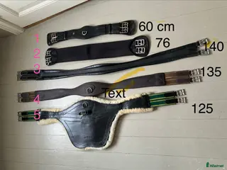 Sadeltillbehör hästutrustning Sadelgjordar i läder med resår + gjord i neopren - Annons 13