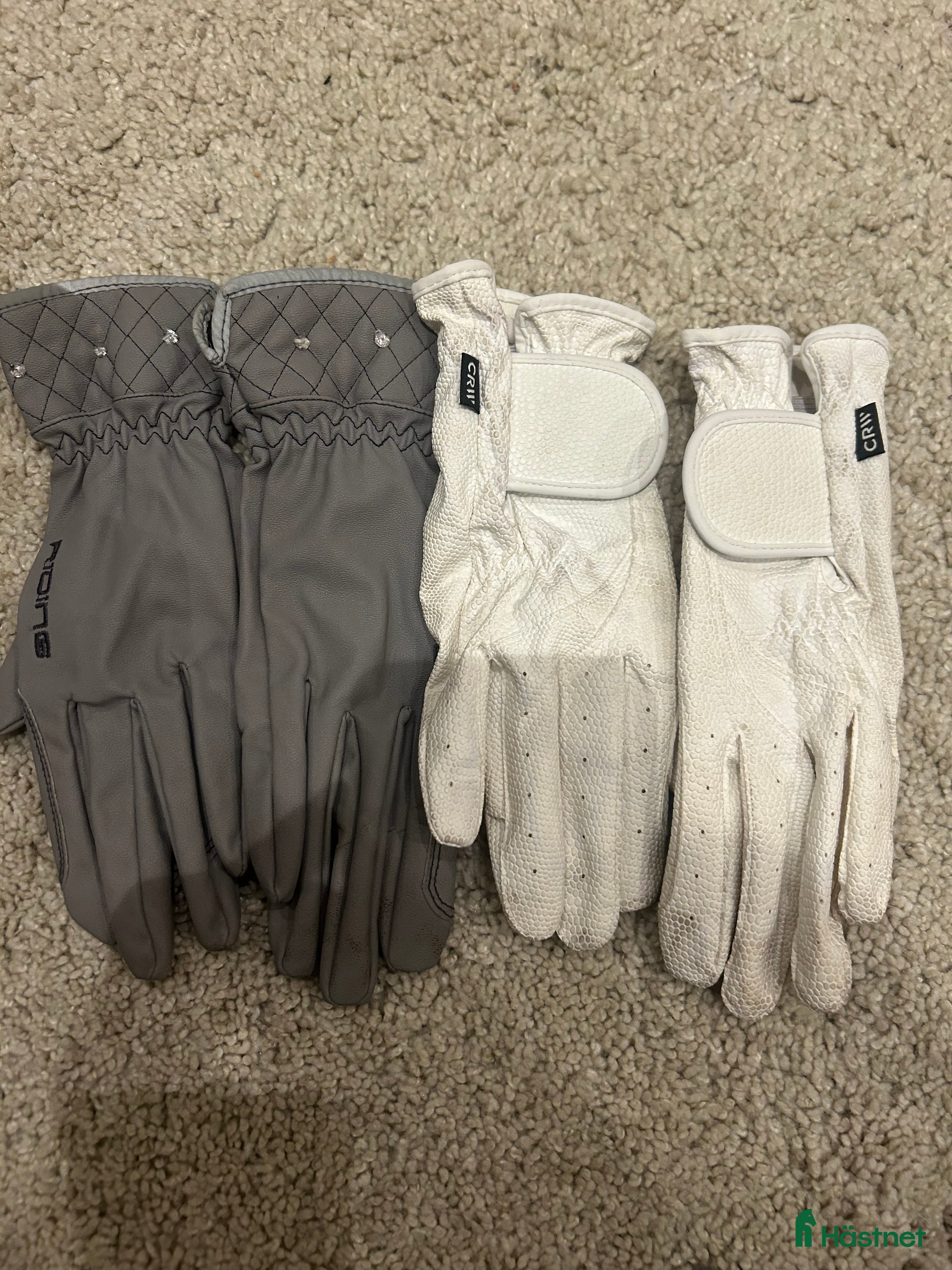 Övrigt Ridkläder ryttarutrustning till salu: Vita och grå ridhandskar xs/s i Enhörna - Annons 4