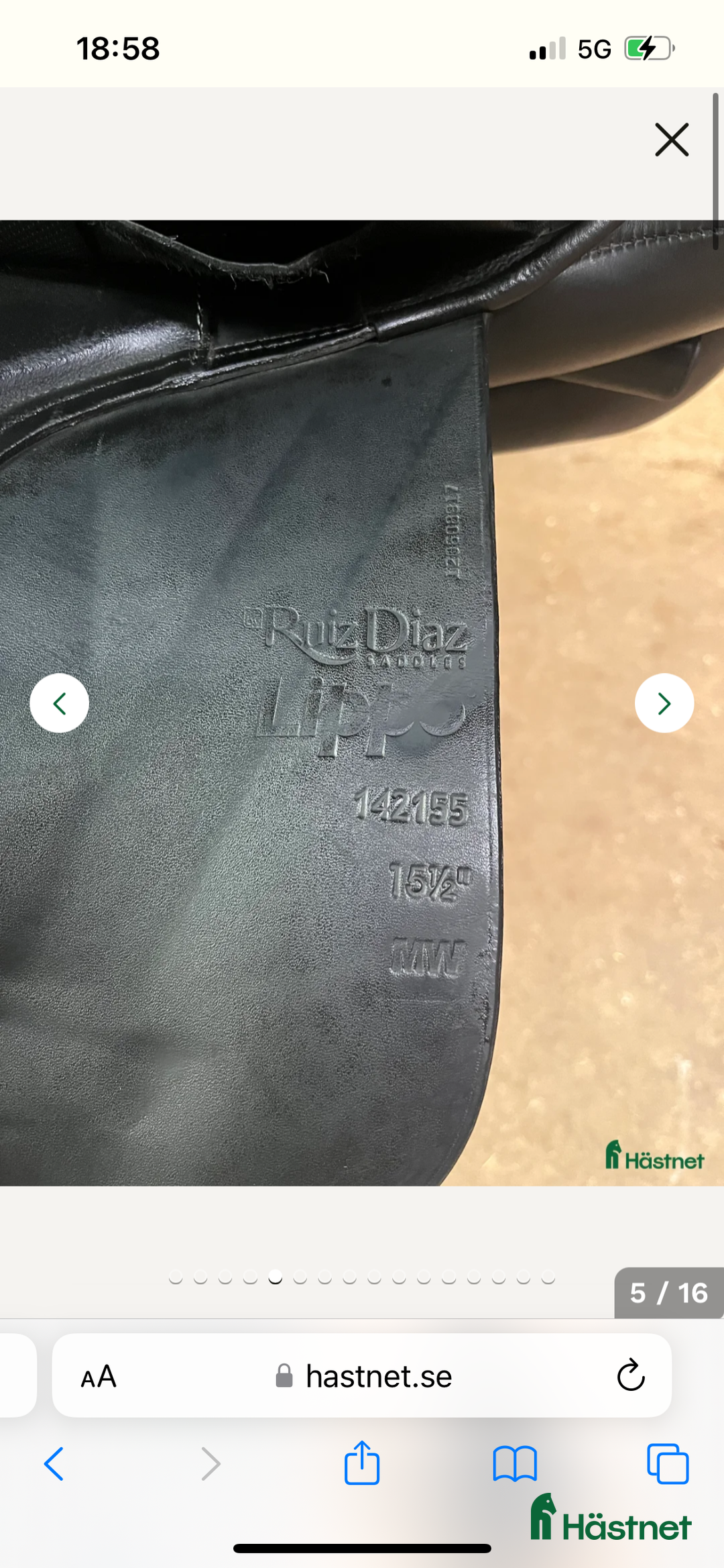 Sadlar hästutrustning till salu: Lippo Dressyrsadel som passar liten ryttare&ponny i Sollentuna - Annons 5