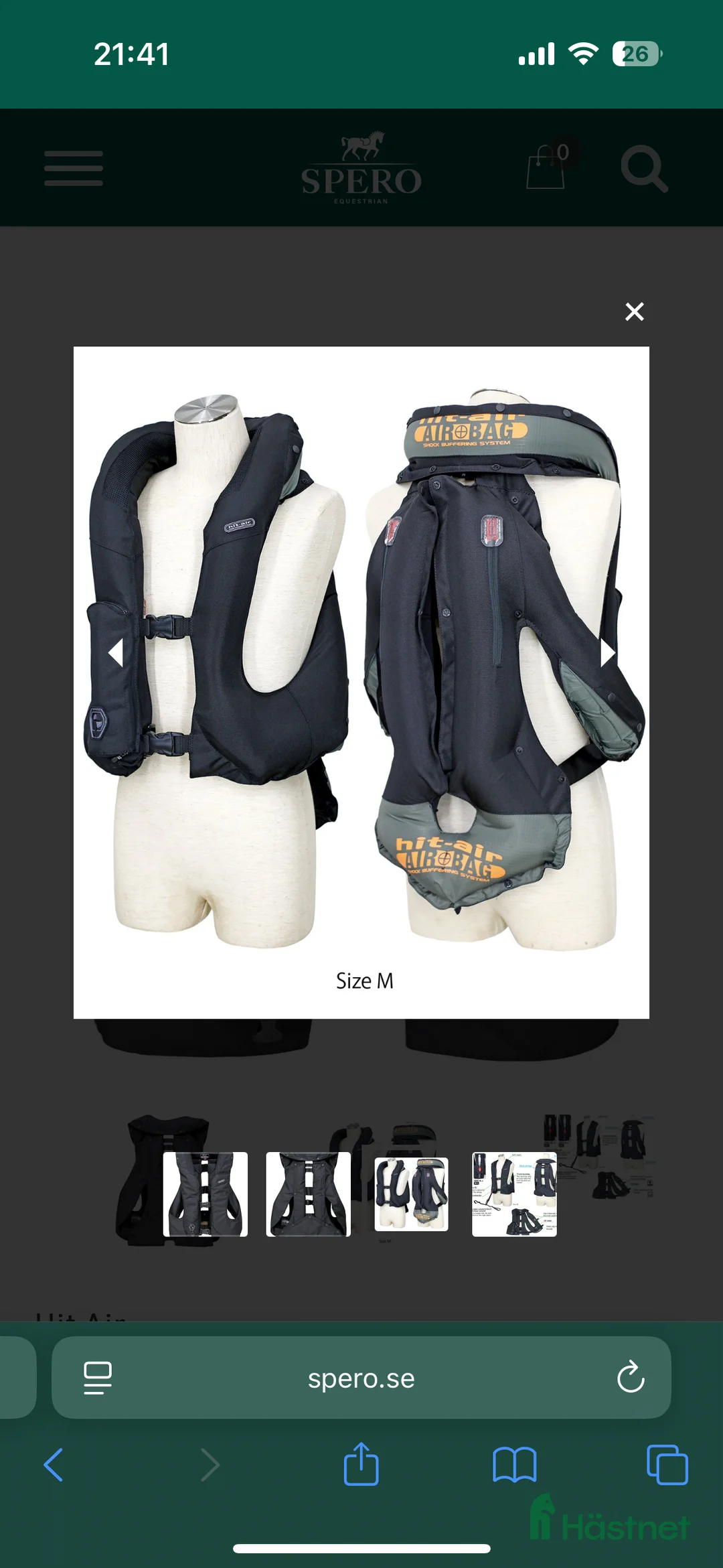 Säkerhetsvästar ryttarutrustning till salu: Airbag-väst i Sundsvall - Annons 1