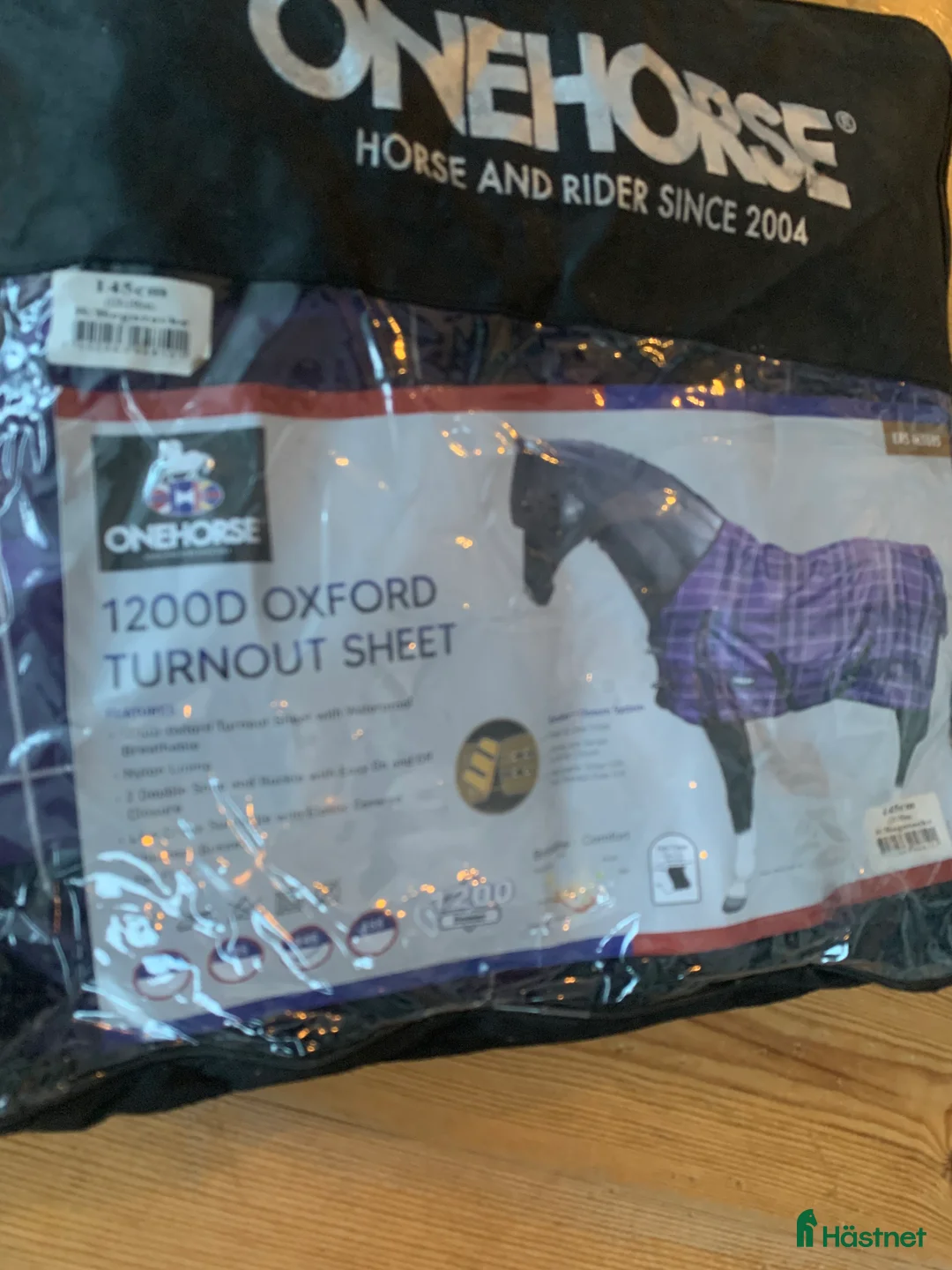 Täcken hästutrustning till salu: 🐴 OneHorse 1200D Regntäcke – 145 cm - Annons 3
