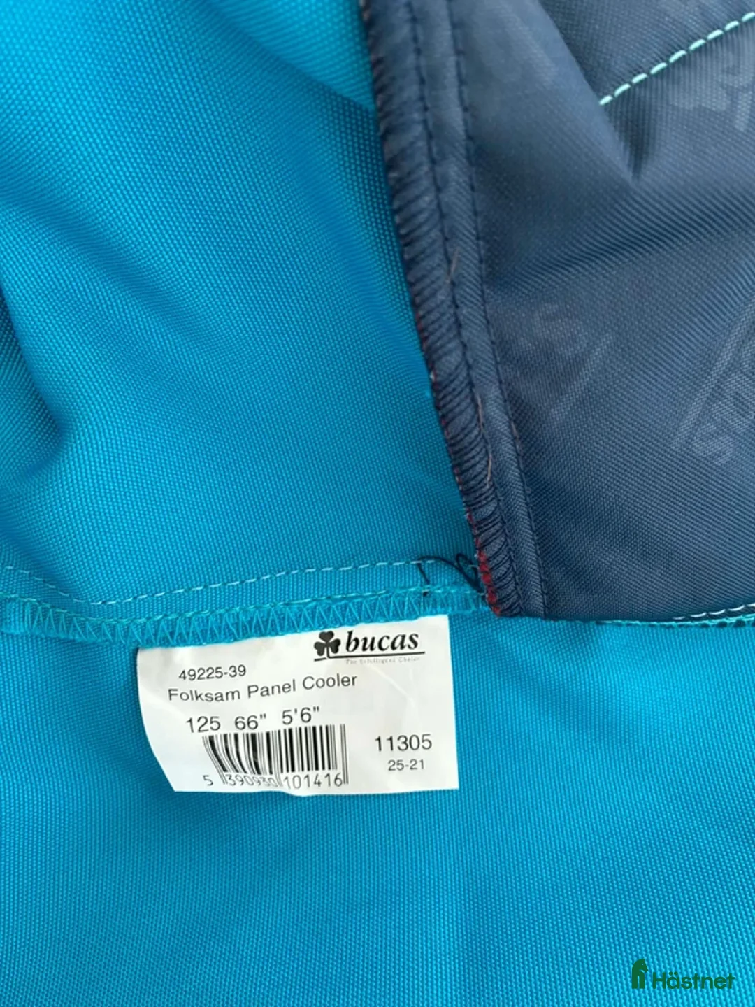 Täcken hästutrustning till salu: Bucas Folksam Panel Cooler 125 turkost svettäcke - Annons 3