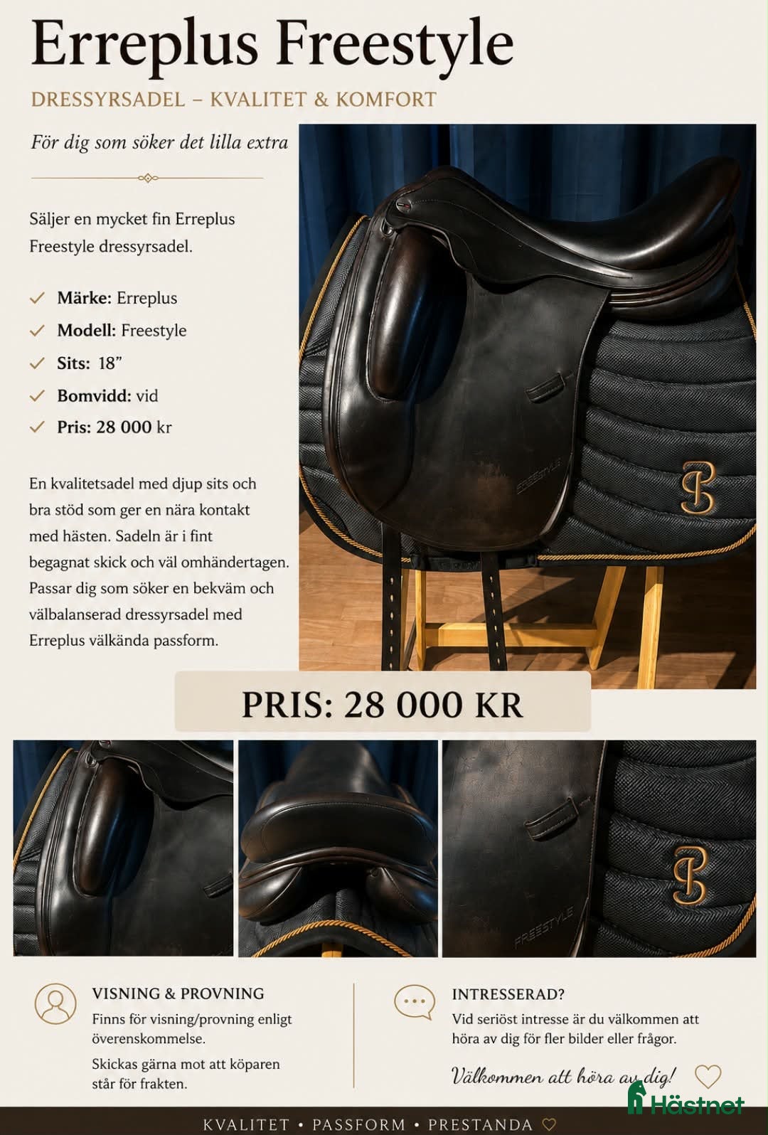 Sadlar hästutrustning Errepluss i fint skick - Annons 7