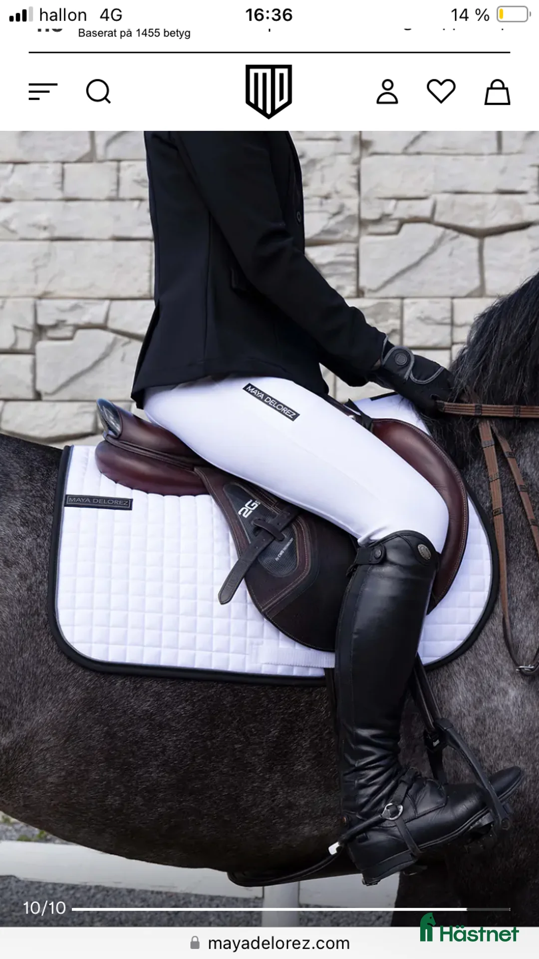 Ridbyxor ryttarutrustning till salu: Byta/säljer vita tävlings maya delorez ridbyxor i Alnö - Annons 2