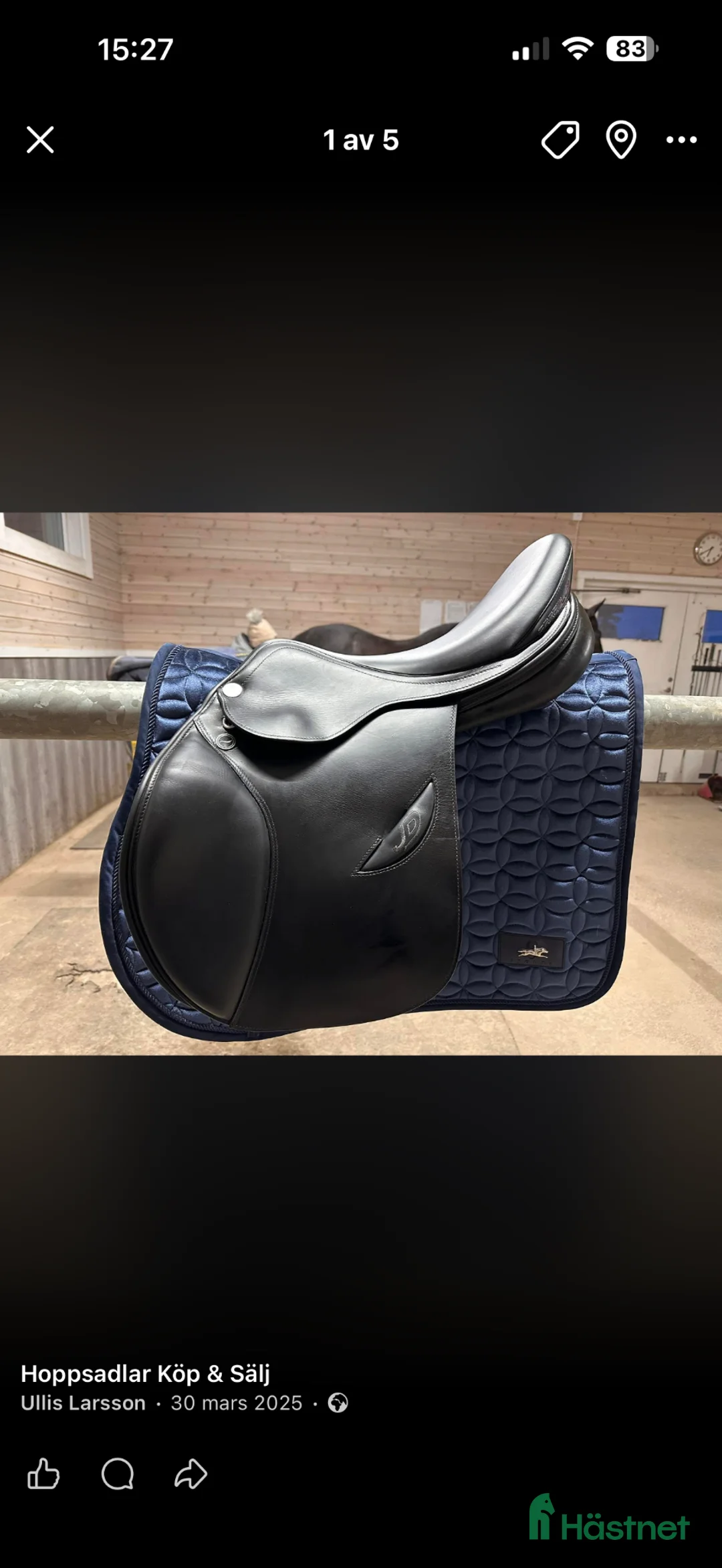 Sadlar hästutrustning till salu: Superfin sadel Erreplus JD - Annons 1