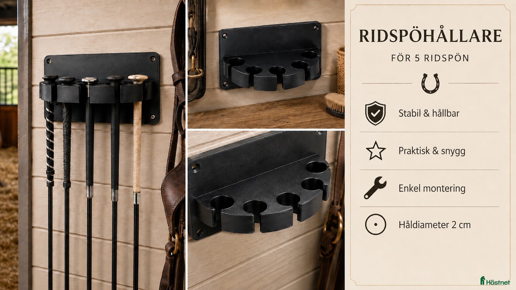 Stallinredning, stängsel & gård övrig utrustning till salu: Ridspöhållare - 5 hål - Annons 3