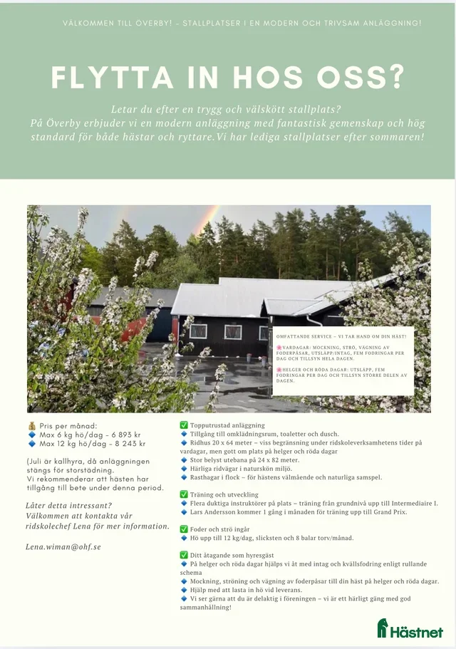  stallplats Stallplatser på Överby, norr om Stockholm! - Annons 2