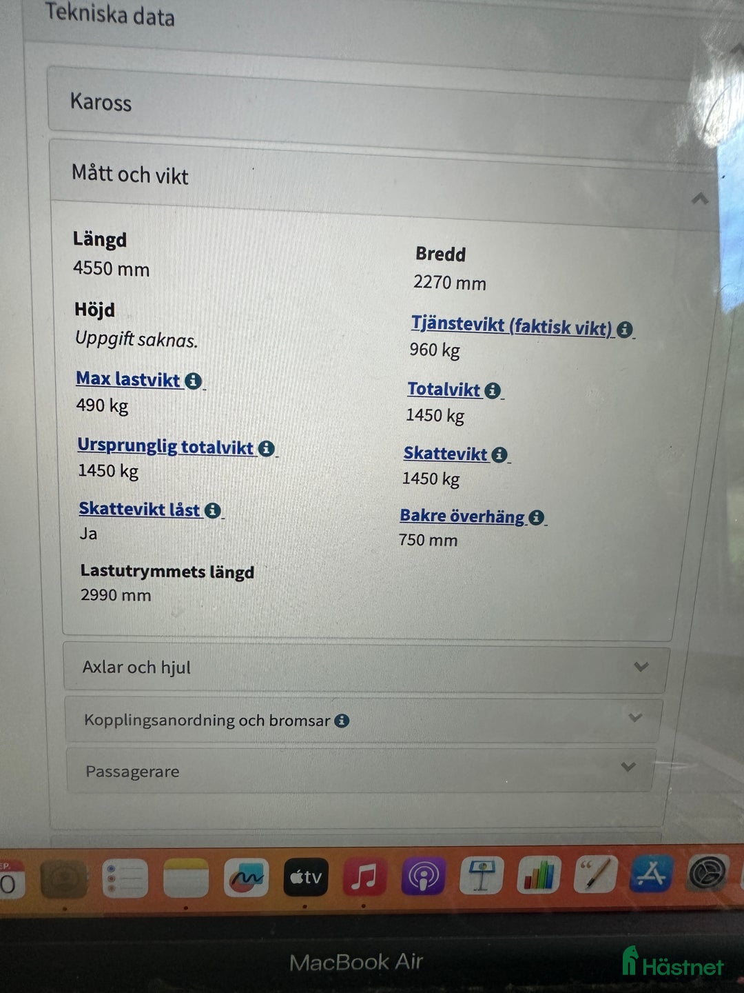 Hästtransporter  fordon & transport till salu: transport med front utlast  i Mölnlycke - Annons 3