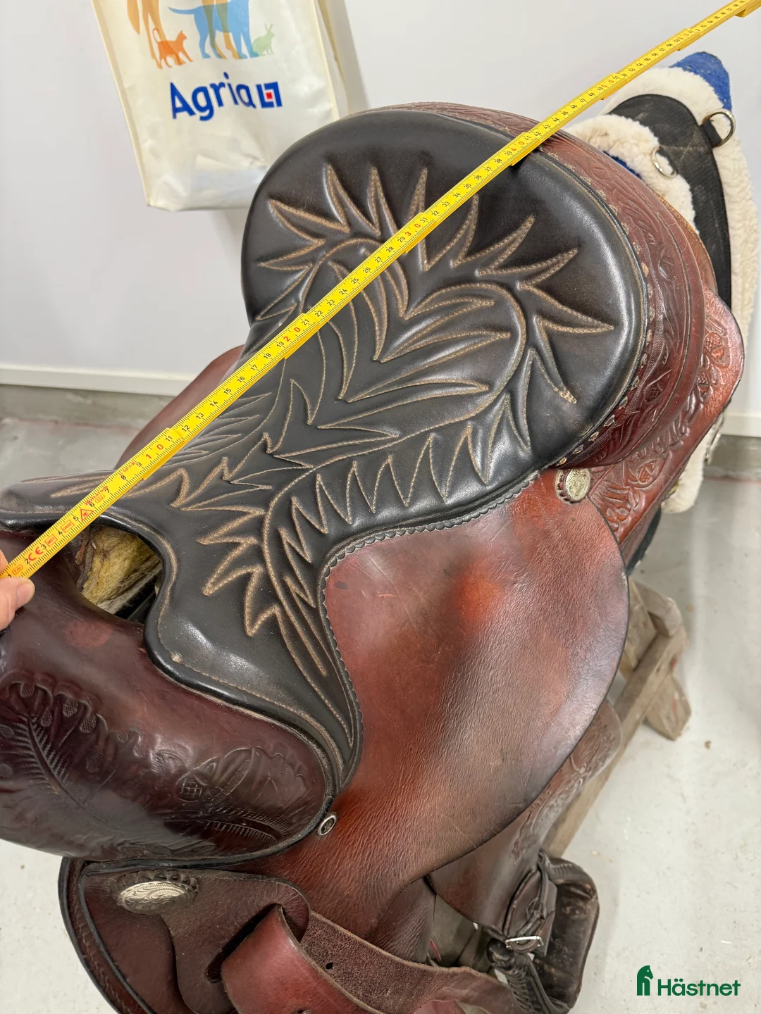 Sadlar hästutrustning till salu: Hereford tex tan westernsadel inkl sadelgjord/pad - Annons 5