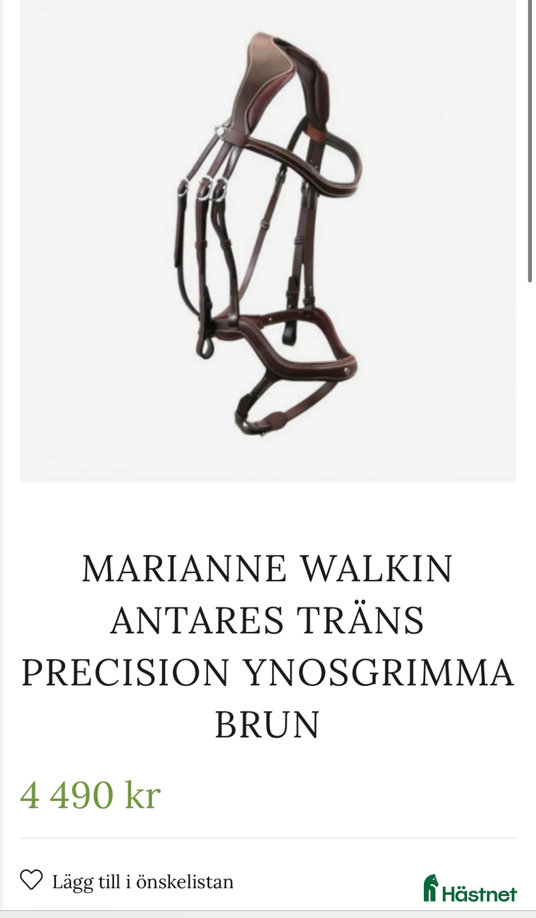 Träns hästutrustning till salu: Antares träns - Annons 1