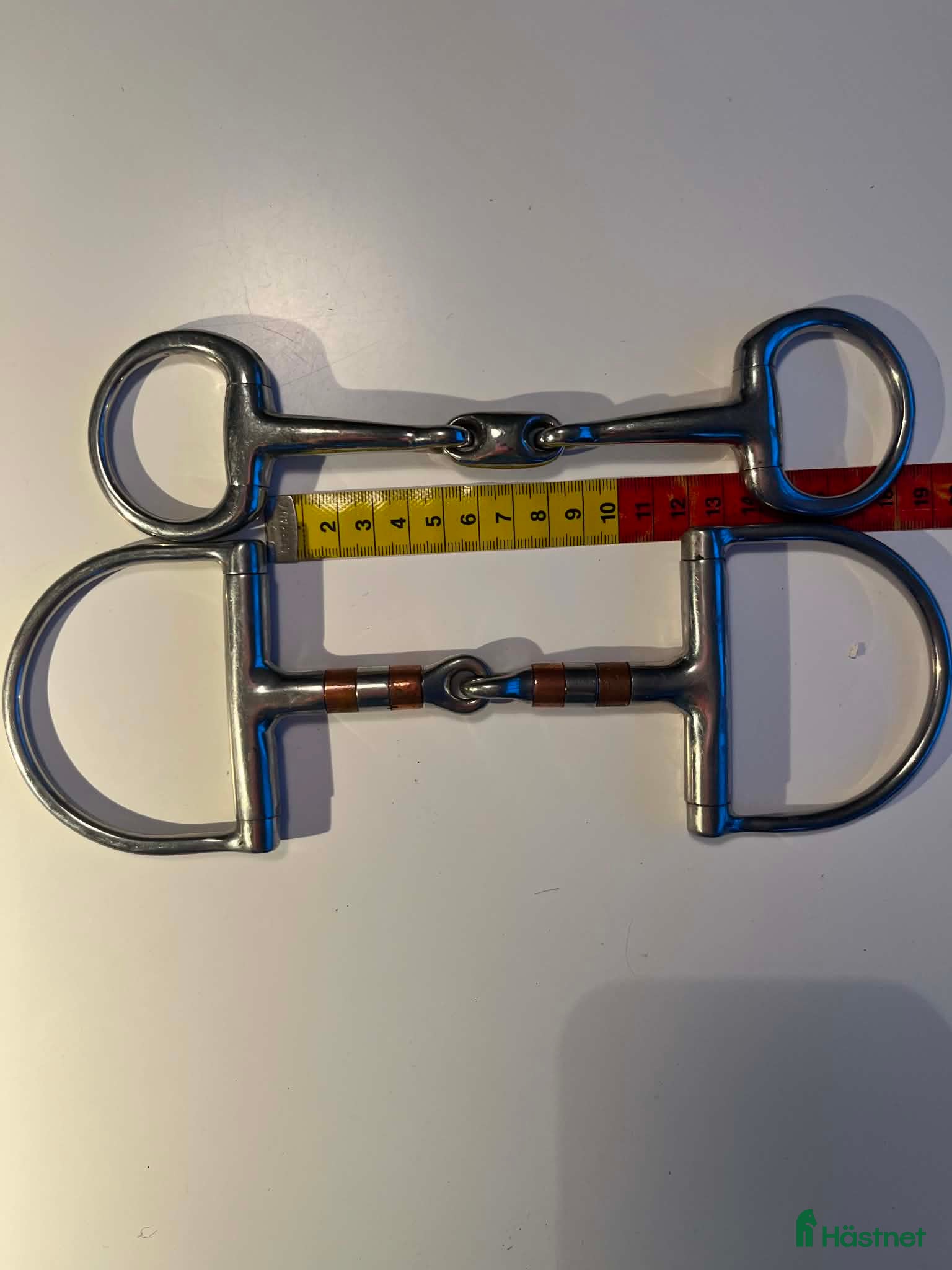 Bett hästutrustning till salu: 2-resp 3-delat bett fasta ringar 120 resp 135 mm - Annons 3