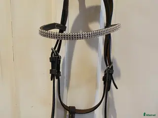 Träns hästutrustning till salu: Liten uppvisningsgrimma / liten fölgrimma i Gärsnäs - Annons 3