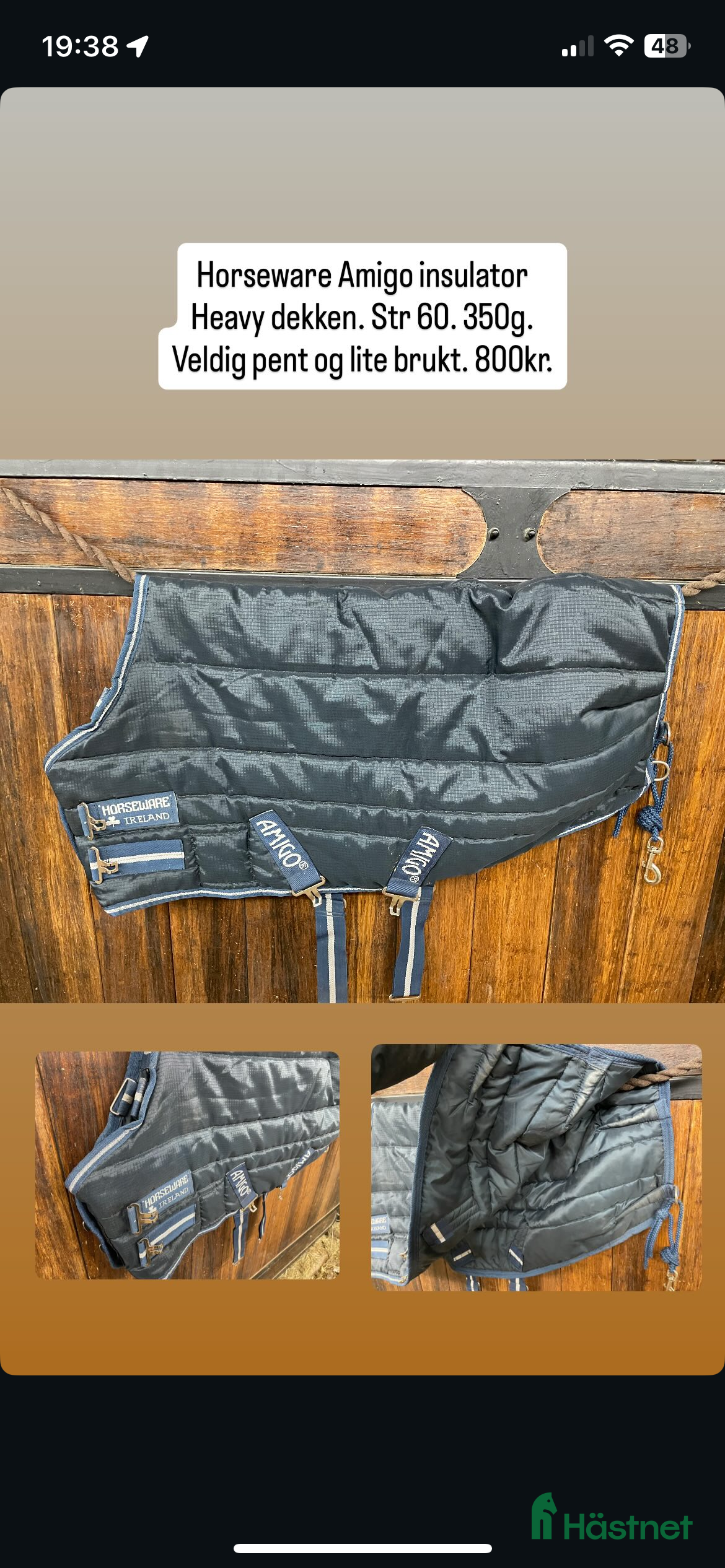 Täcken hästutrustning Horseware storlek 60 i Sandefjord - Annons 12