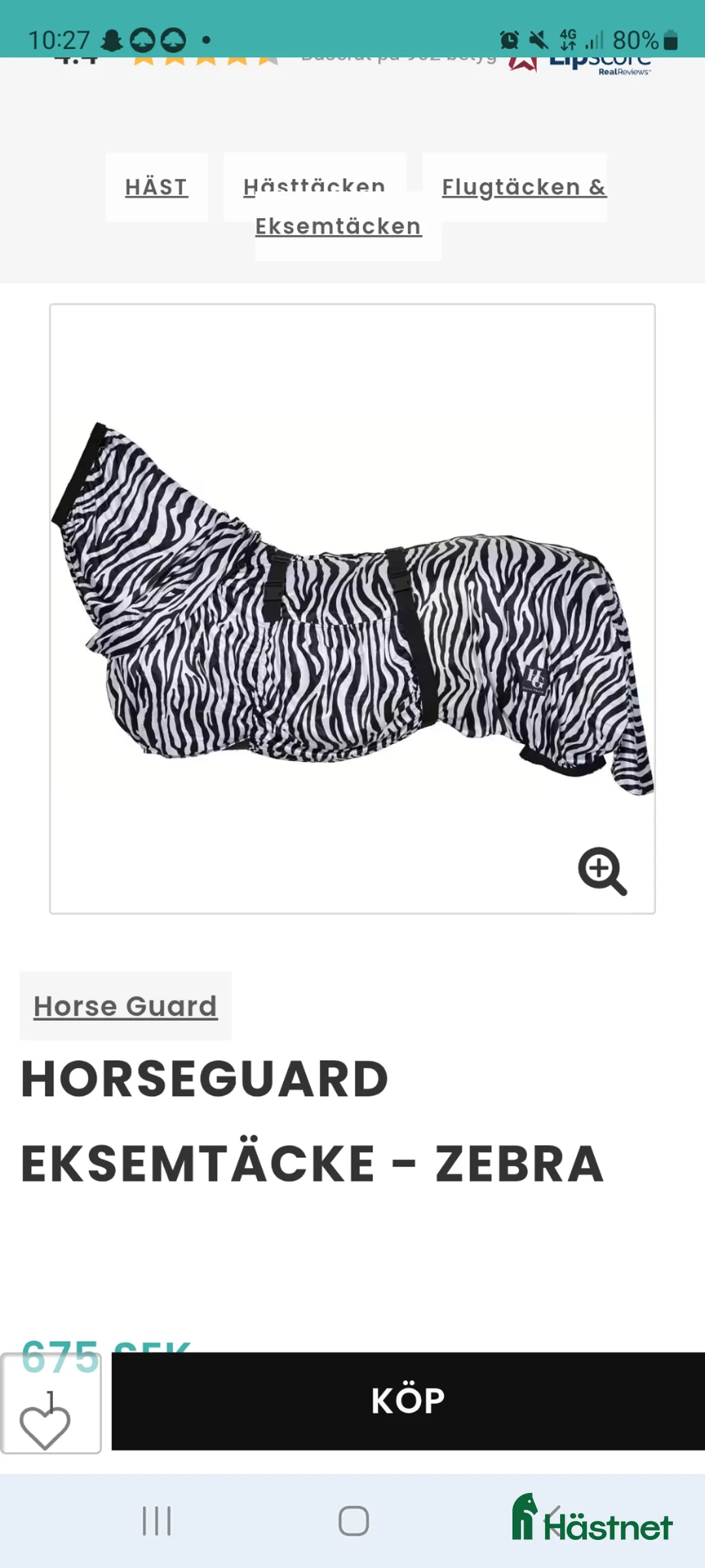 Täcken hästutrustning till salu: Nytt eksemtäcke  - Annons 2