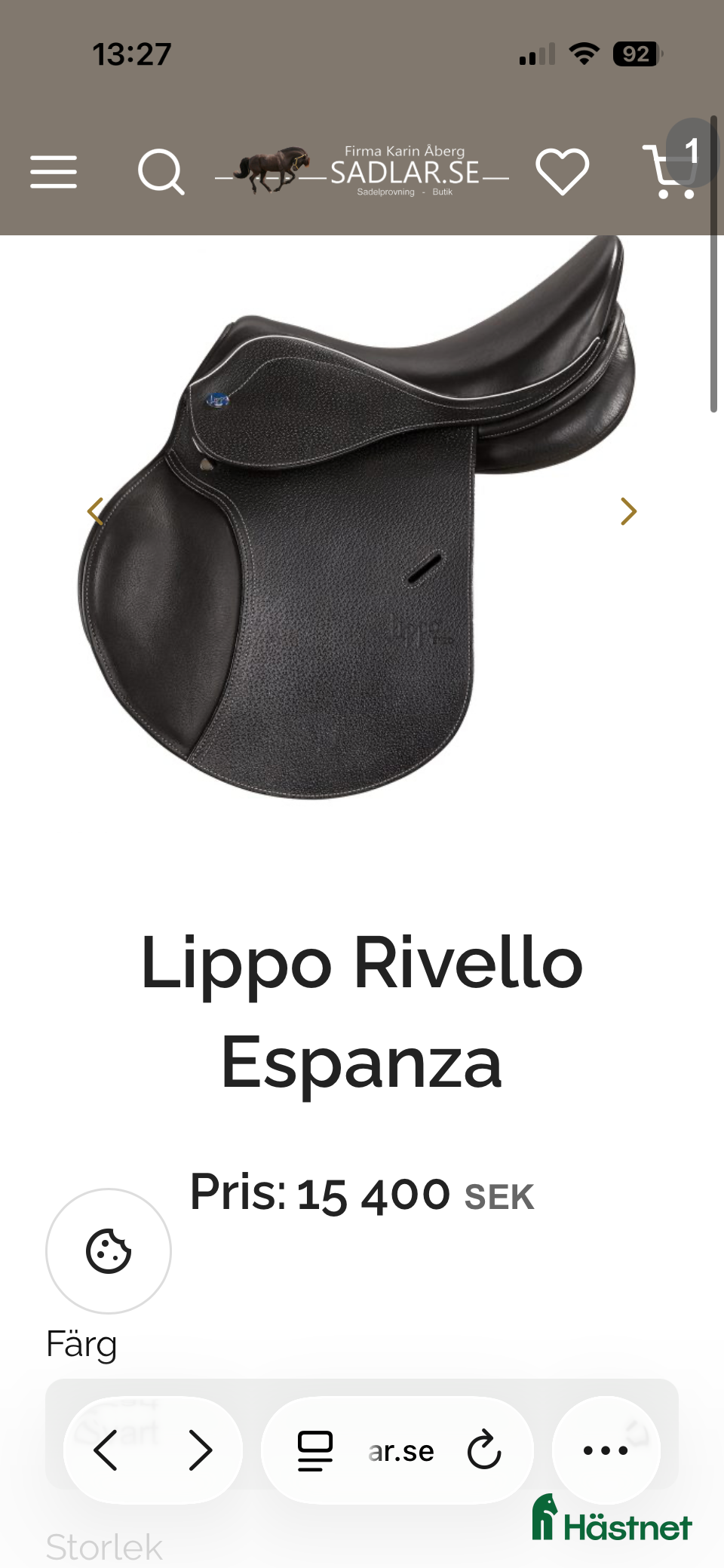 Sadlar hästutrustning Lippo Espanza hoppsadel  i Sollebrunn - Annons 2