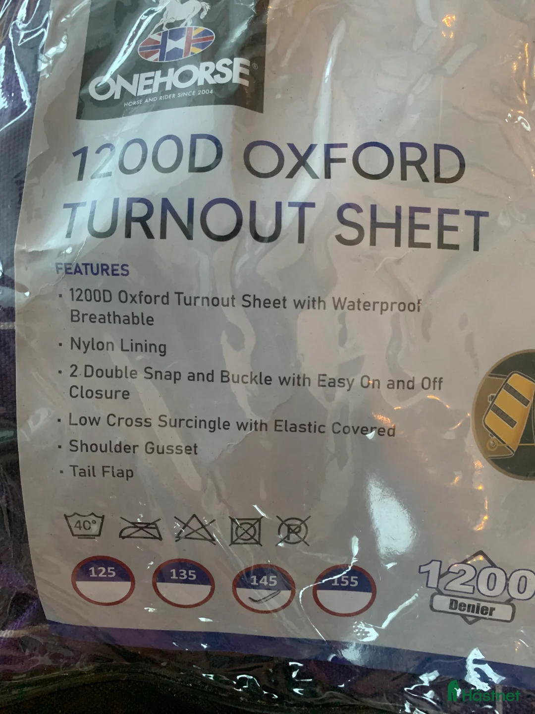 Täcken hästutrustning till salu: 🐴 OneHorse 1200D Regntäcke – 145 cm - Annons 1