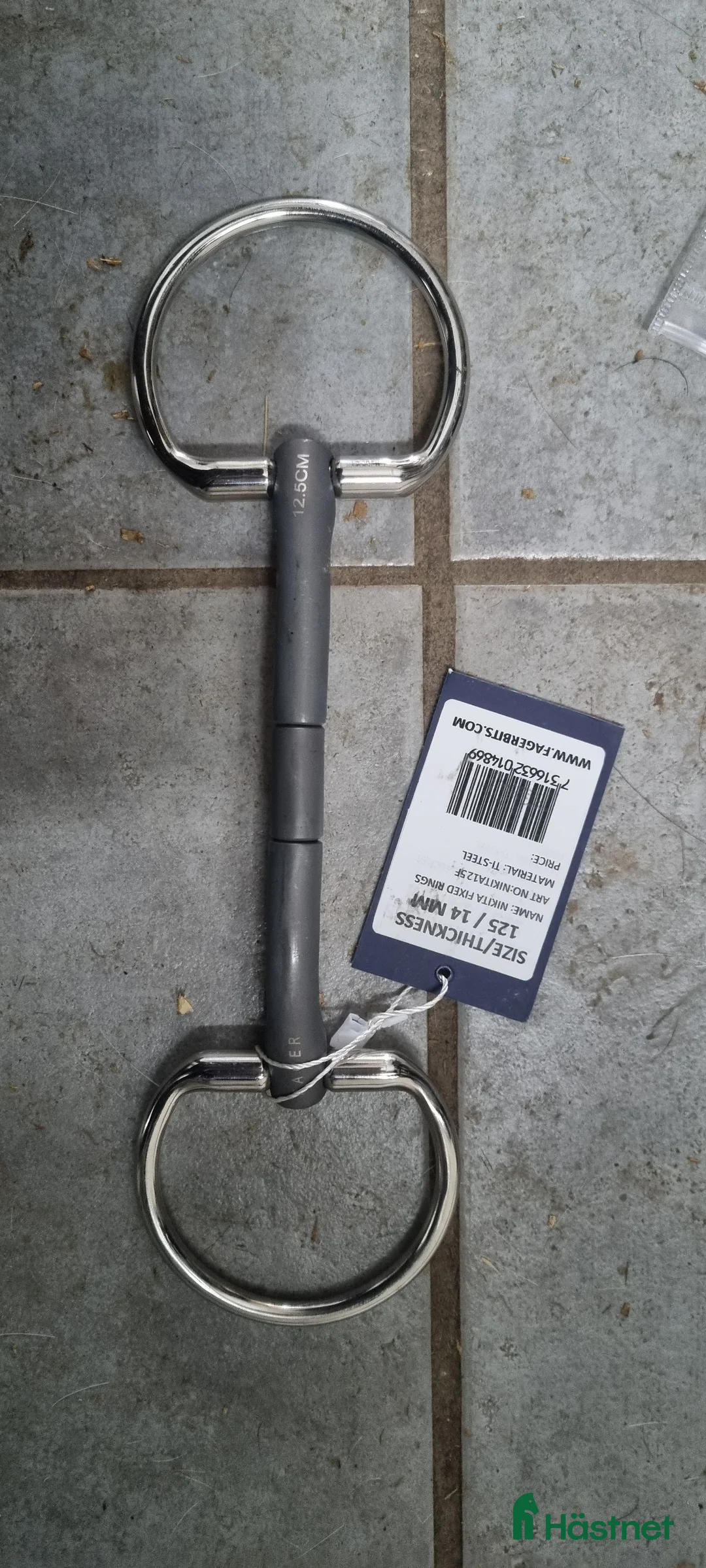 Bett hästutrustning till salu: Fager Nikita rakt tredelat bett stl 12.5 - Annons 2