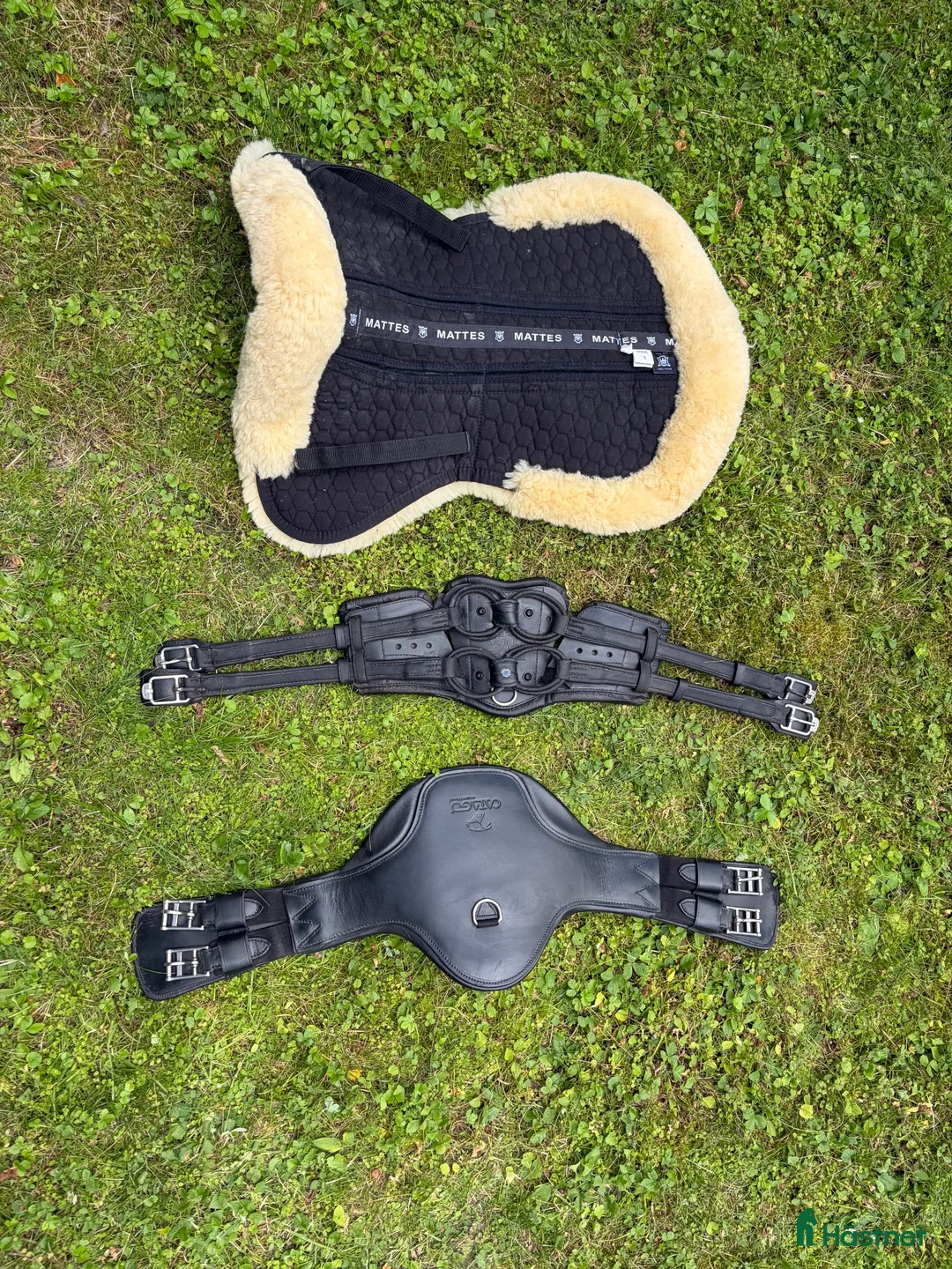 Sadeltillbehör hästutrustning till salu: Dressyrgjordar 75 och 80 cm, Mattes correction pad i Stocksund - Annons 1
