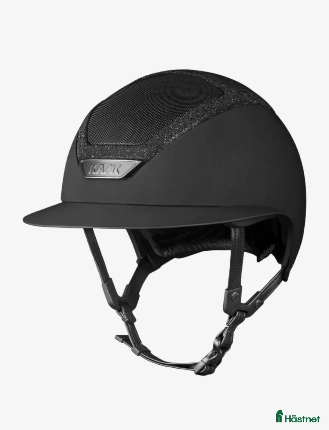 Hjälmar ryttarutrustning till salu: Kask hjälm med glitter och solskärm i Gällstad - Annons 1