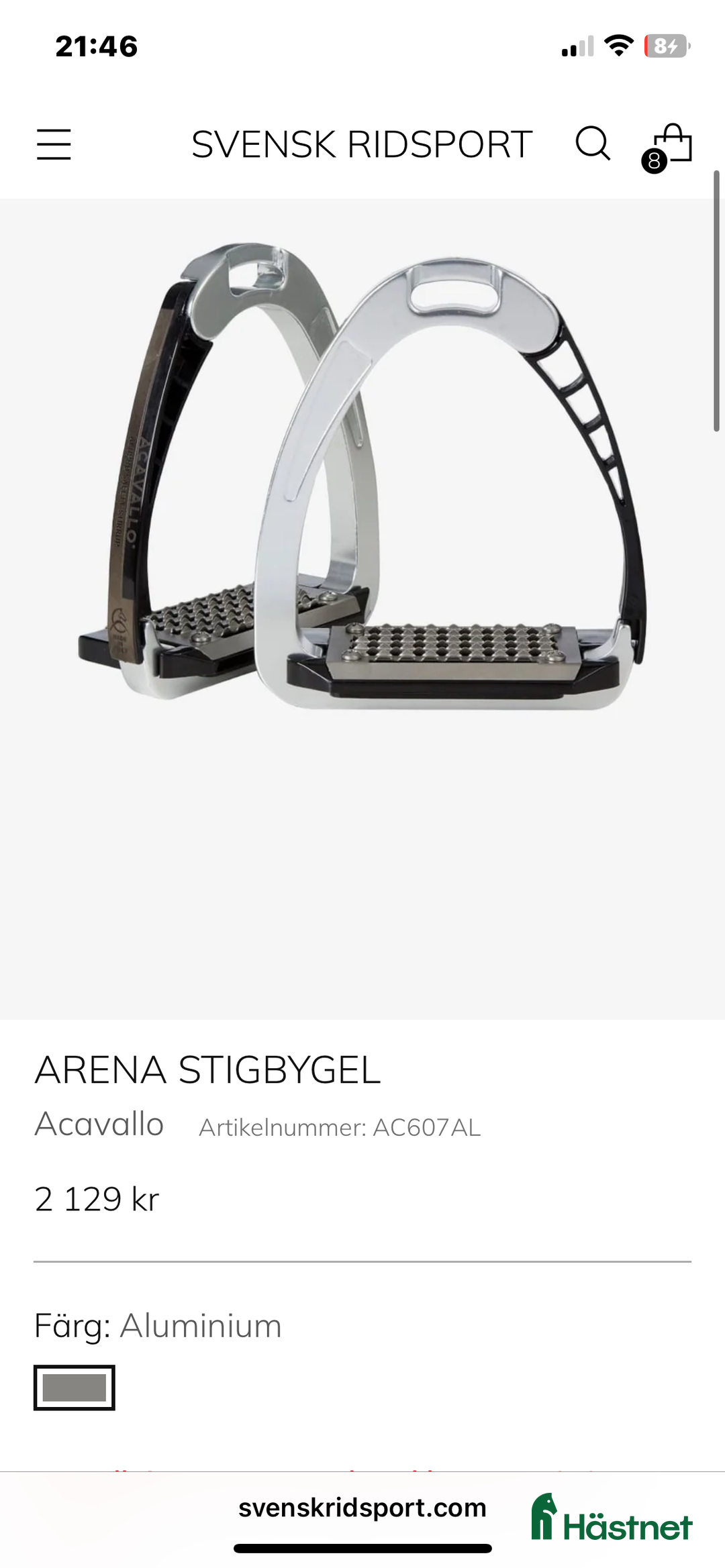 Stigbyglar hästutrustning till salu: Acavallo stigbyglar i Trelleborg - Annons 1