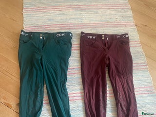 Ridbyxor ryttarutrustning till salu: Två par ridbyxor i fina färger 😍 - Annons 1