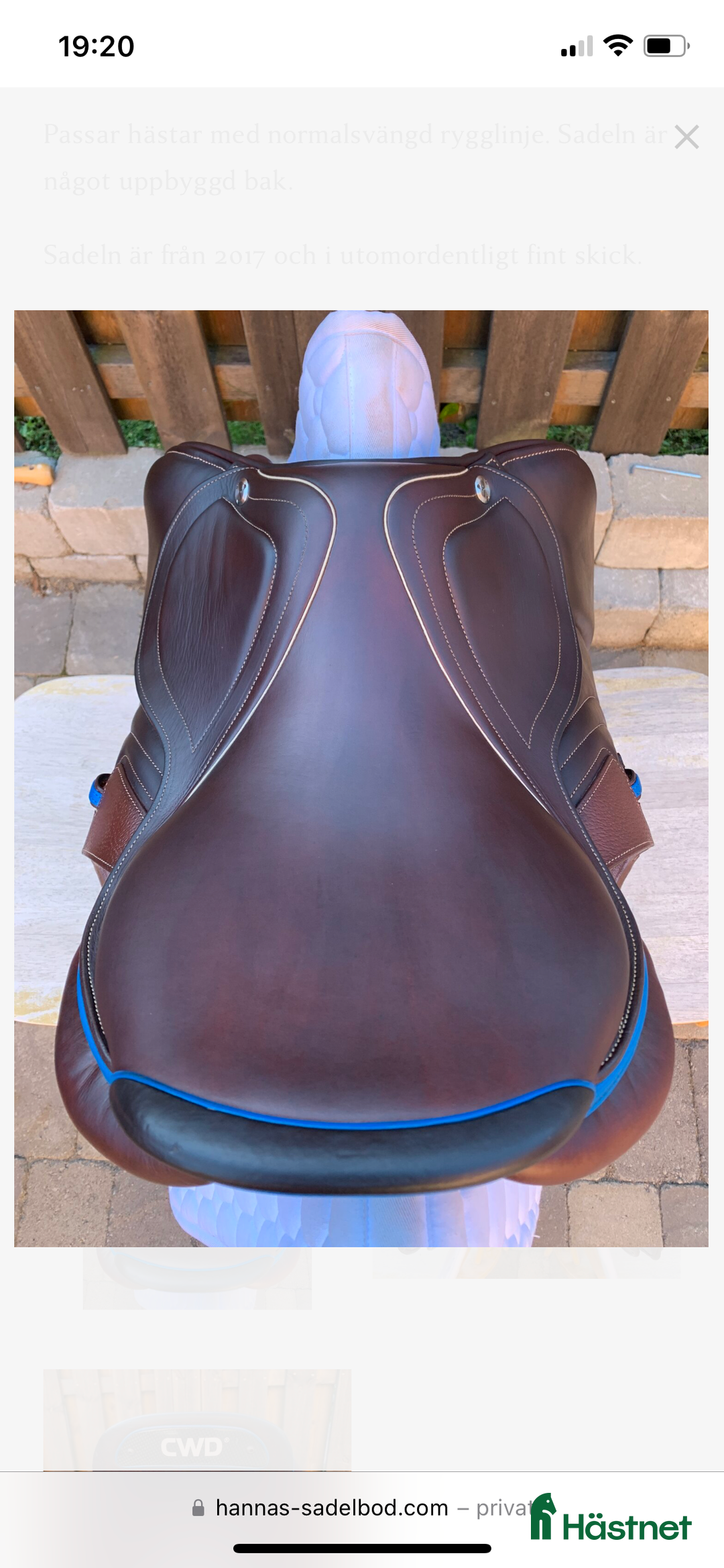 Sadlar hästutrustning till salu: Mycket fin CWD Mademoiselle i Västerås - Annons 3