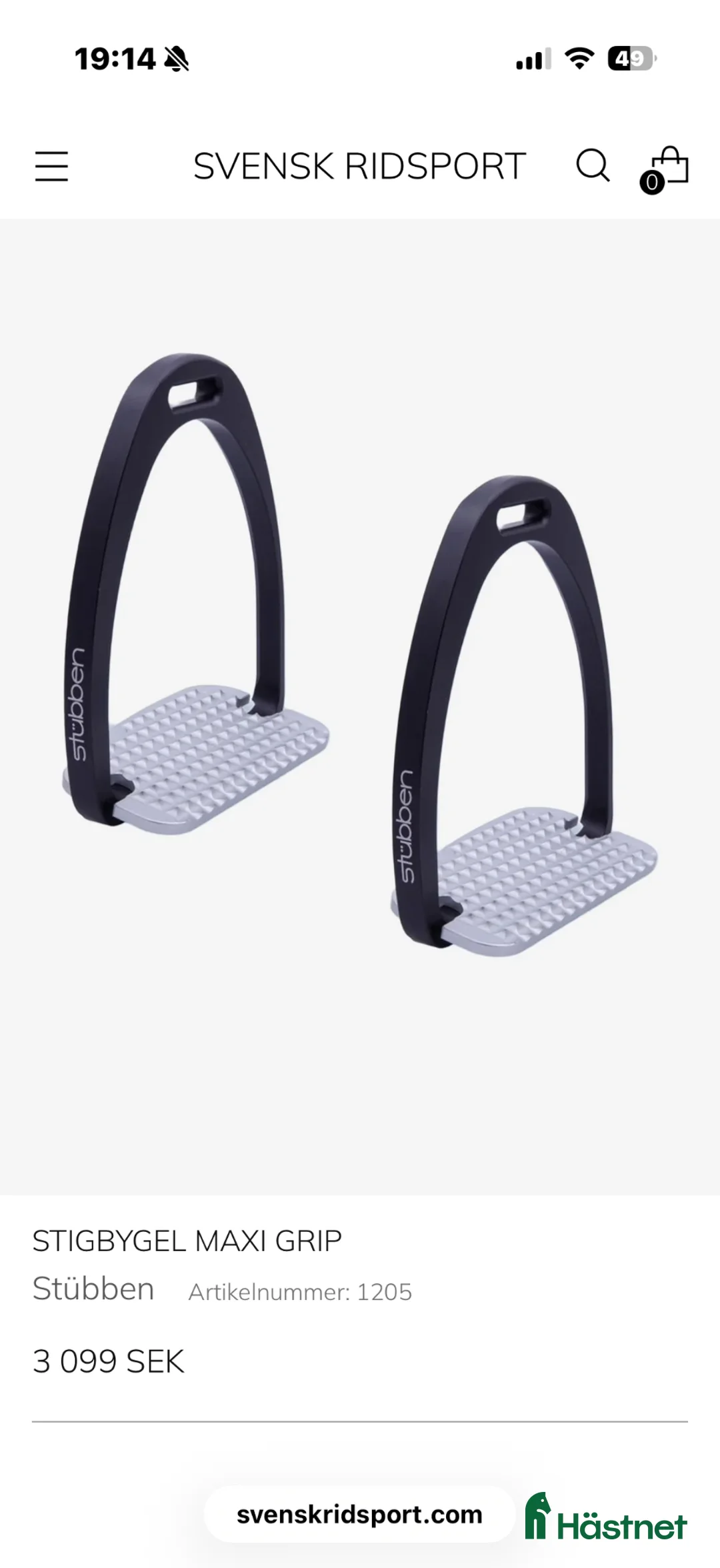 Stigbyglar hästutrustning till salu: Stübben maxi grip stigbyglar i Rosvik - Annons 3