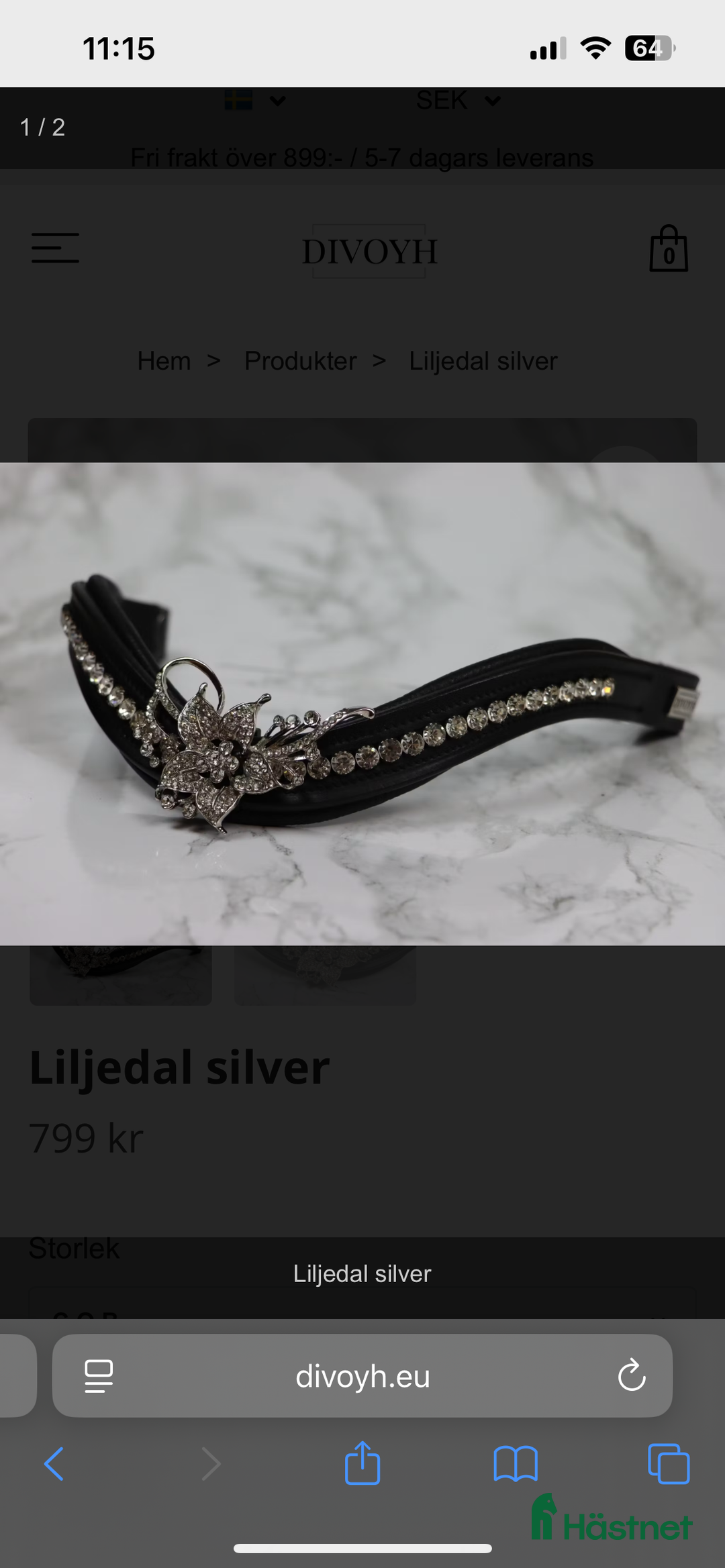 Övrig Hästutrustning hästutrustning till salu: Divoy pannband i Smedjebacken - Annons 1