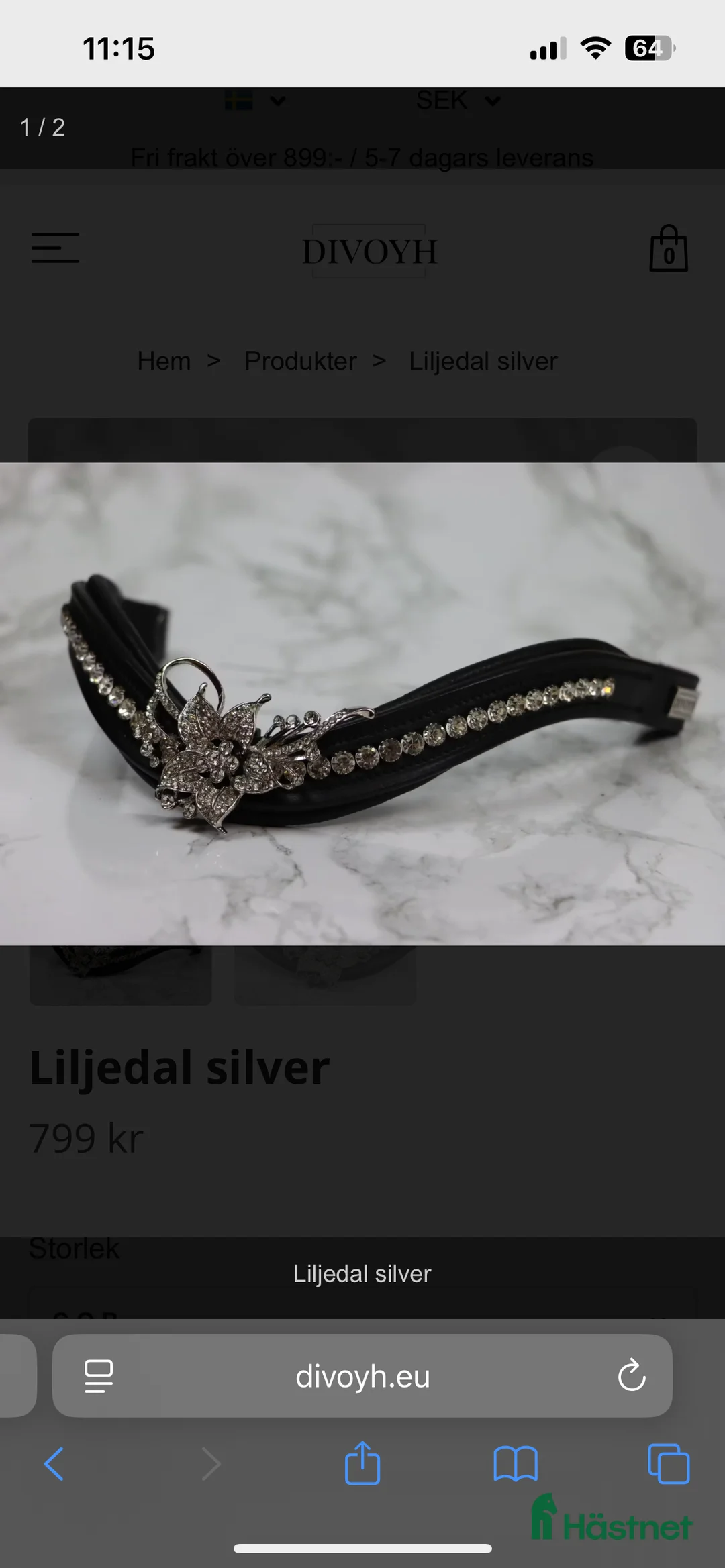 Övrig Hästutrustning hästutrustning till salu: Divoy pannband i Smedjebacken - Annons 1