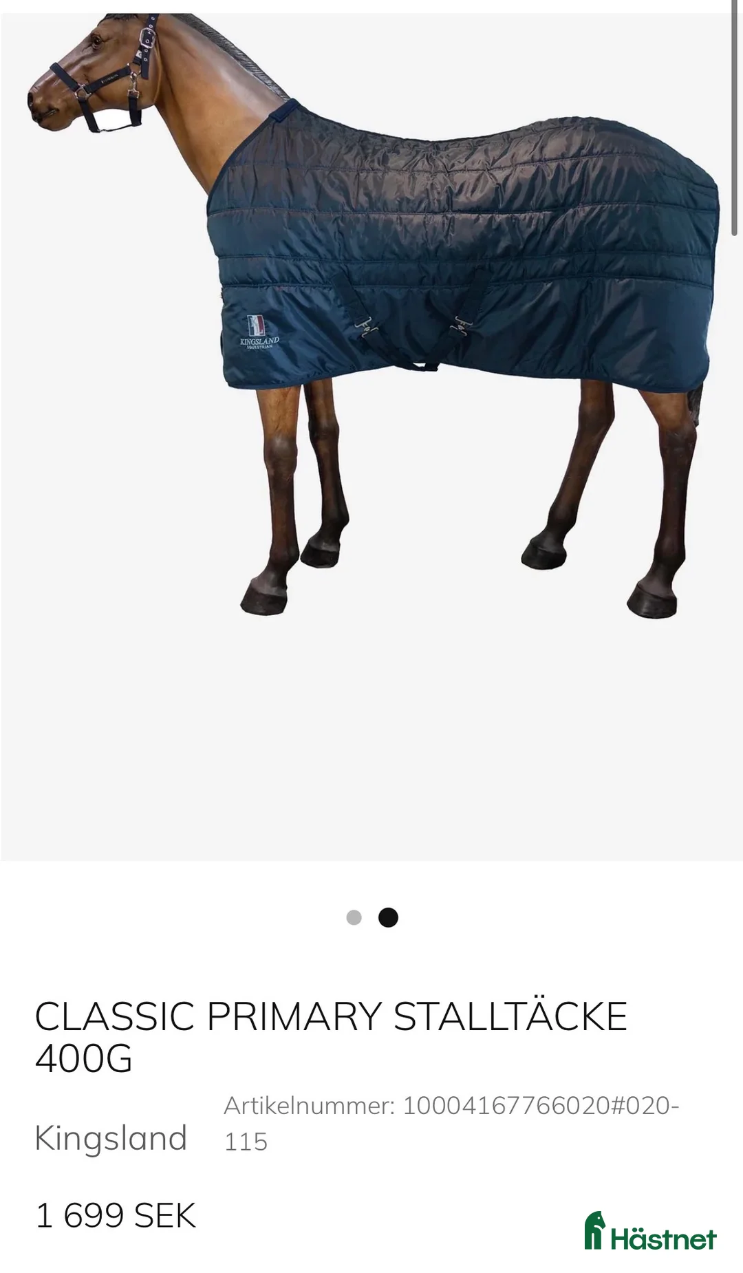 Täcken hästutrustning till salu: Kingsland termotäcke - Annons 1