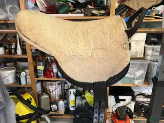 Sadeltillbehör hästutrustning Barbacka sadel i fårskinn, ponny i Uppsala - Annons 3