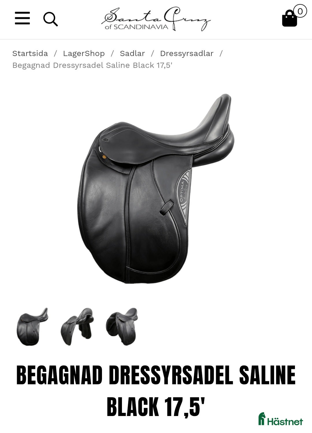 Sadlar hästutrustning till salu: Santa Cruz Saline Optima Line i Degerfors - Annons 1