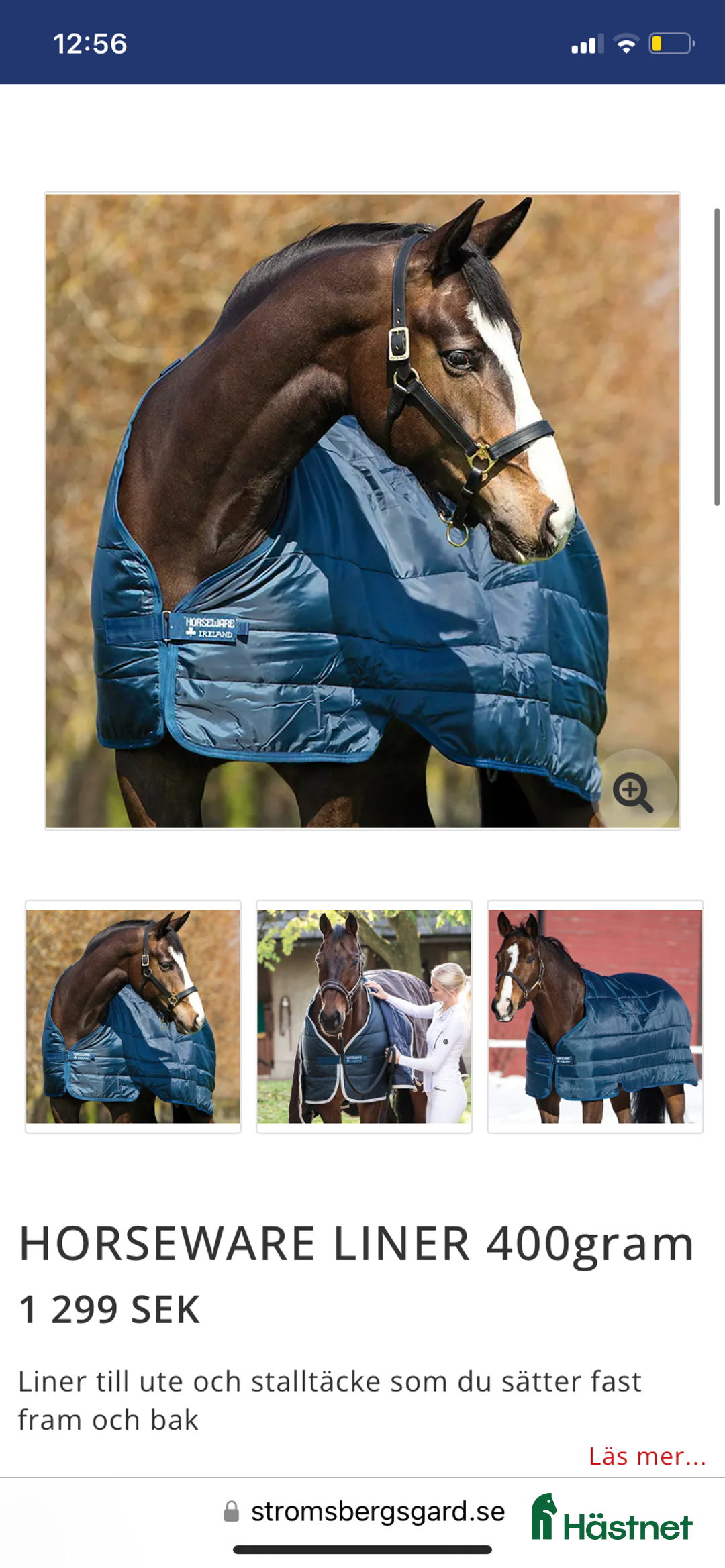 Täcken hästutrustning till salu: Horsewear Liner  i Olofstorp - Annons 1