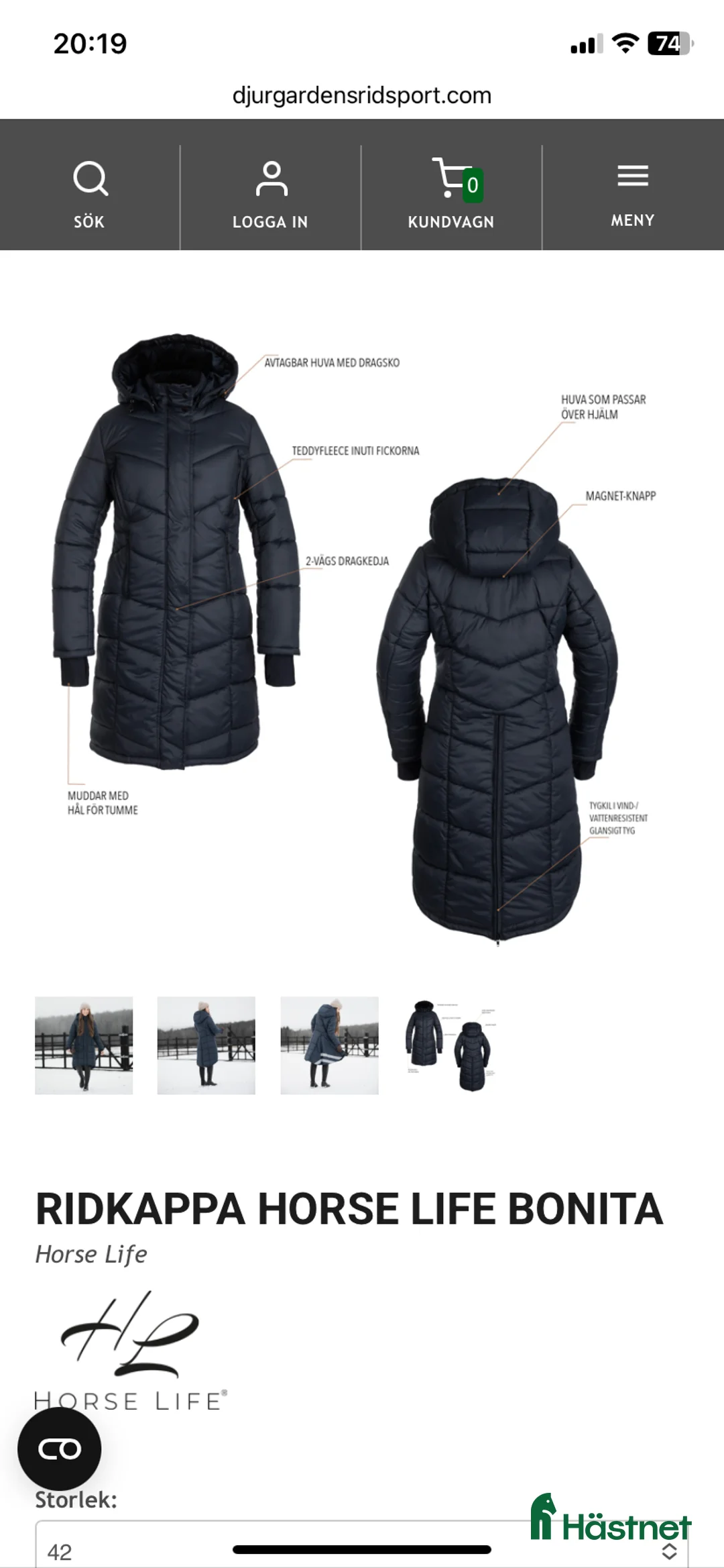 Jackor & Kavajer ryttarutrustning till salu: Prissänkt Gosiga vinterkappa  - Annons 7