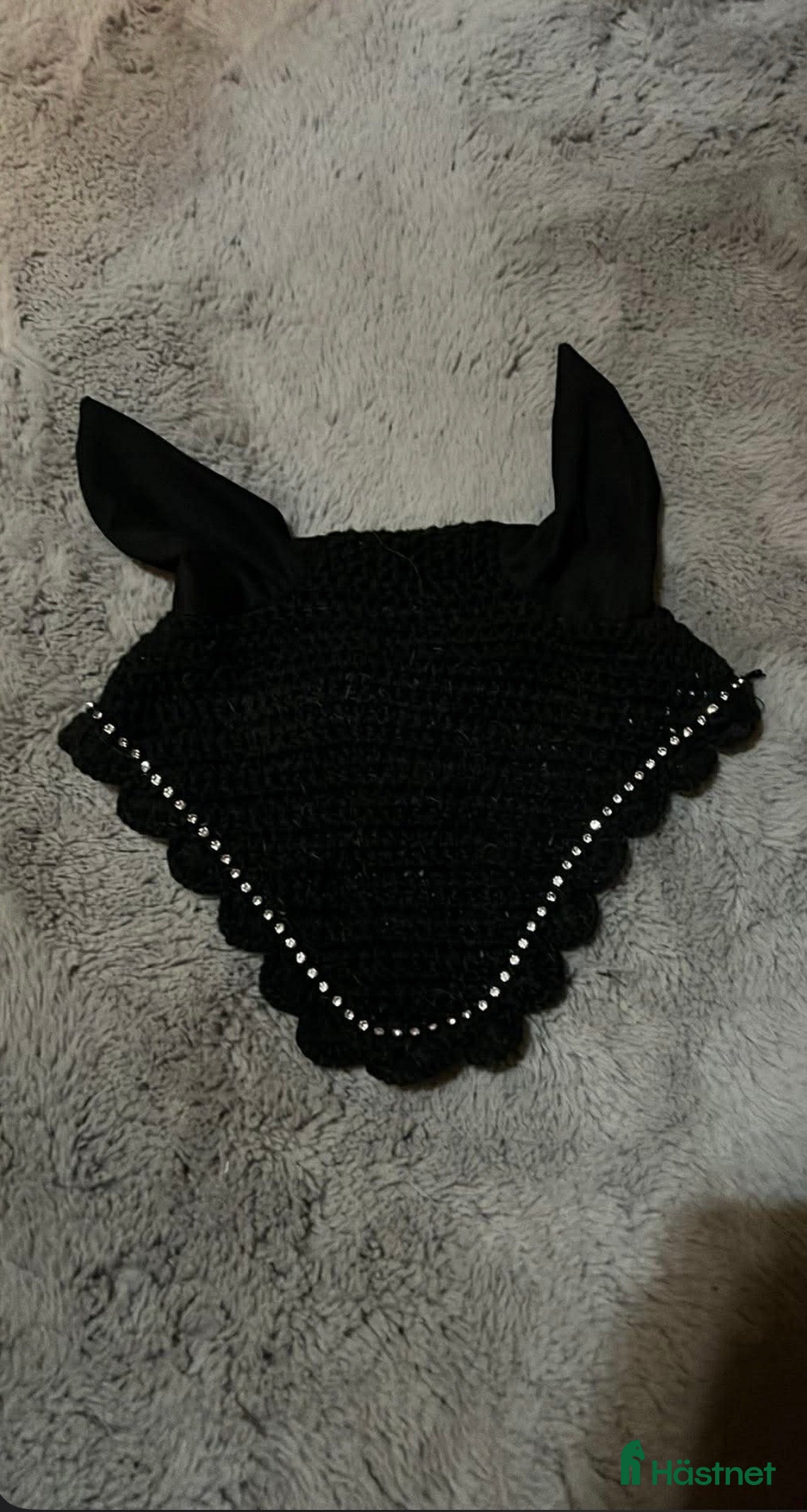 Övrig Hästutrustning hästutrustning Svart huva med pärlor - Annons 6