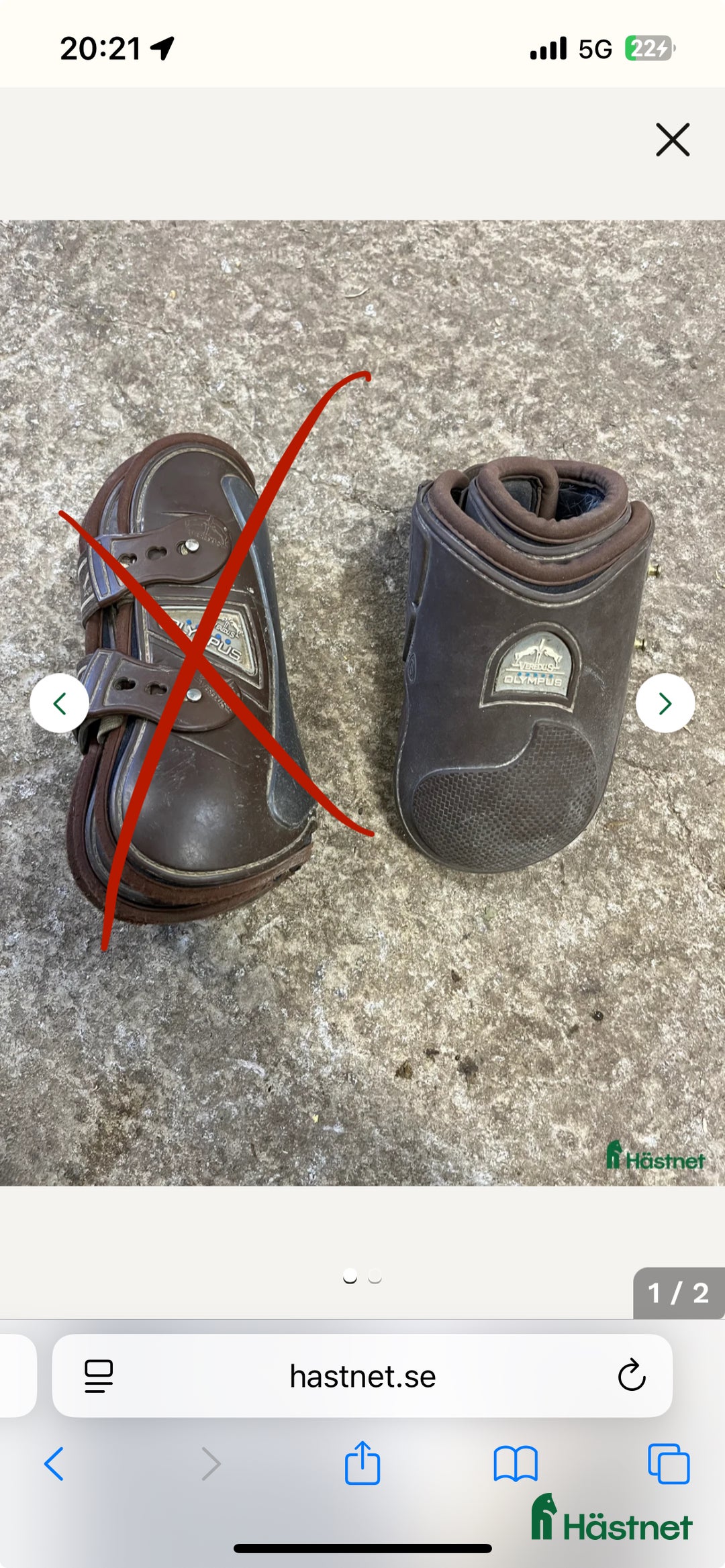 Benskydd hästutrustning till salu: Bruna veredus  i Landsbro - Annons 1