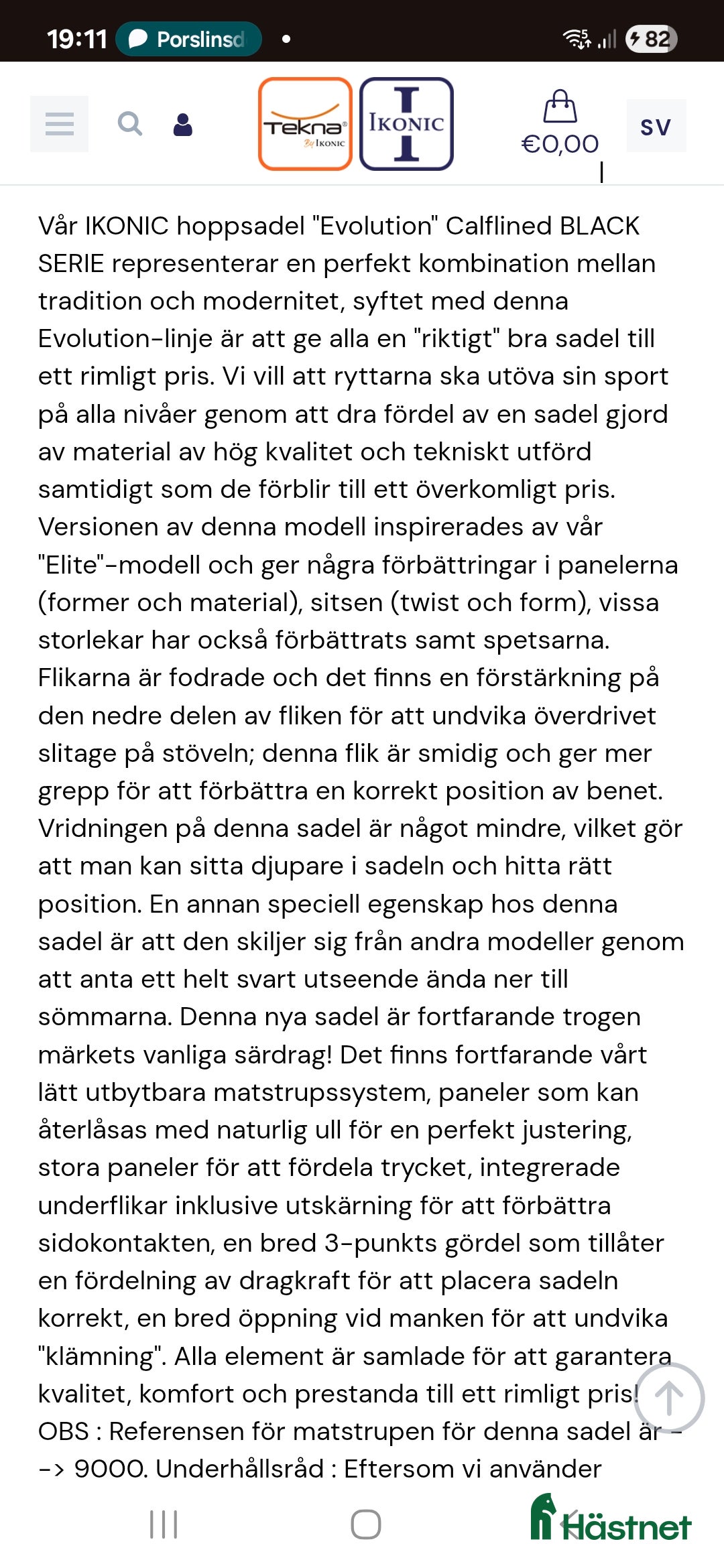 Sadlar hästutrustning till salu: Ny hopp sadel Iconic  i Ilsbo - Annons 2