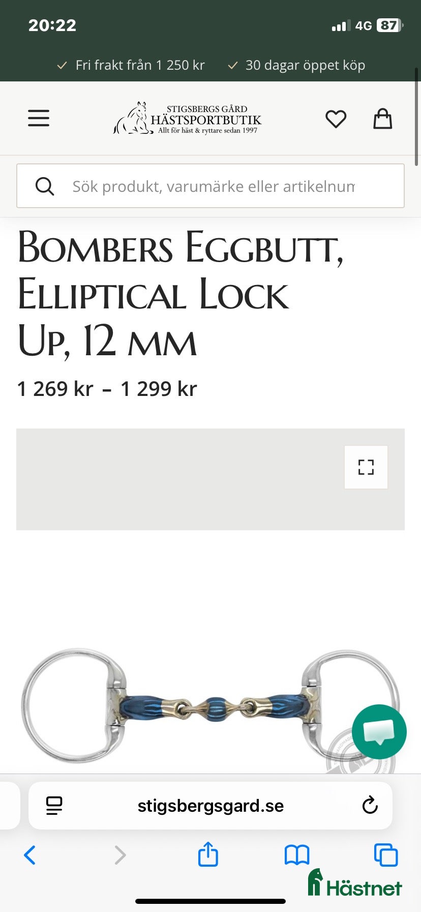 Bett hästutrustning till salu: Bombers bett 11,5 - Annons 2