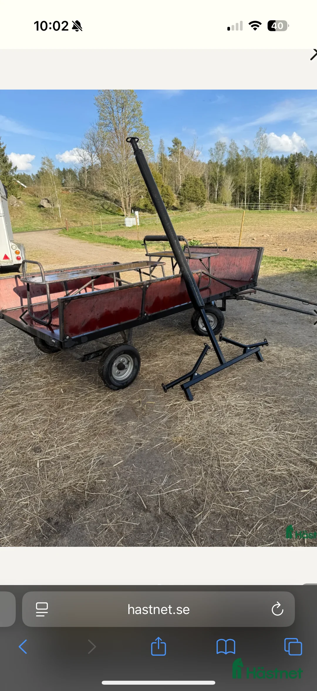 Körvagnar körning till salu: Flakvagn enbet / par shettisar - Annons 1