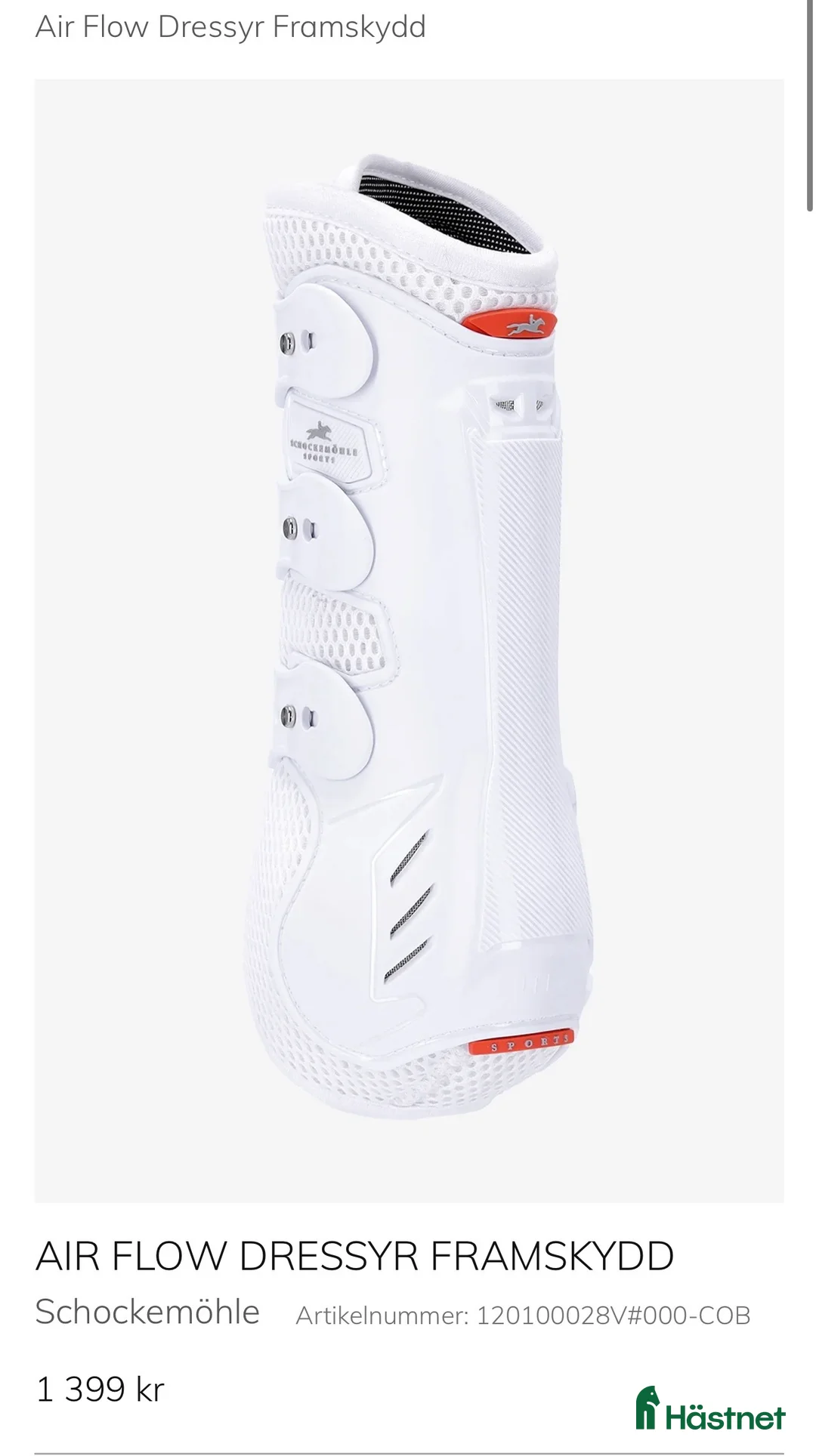 Benskydd hästutrustning till salu: Dressyr framskydd i Östersund - Annons 1