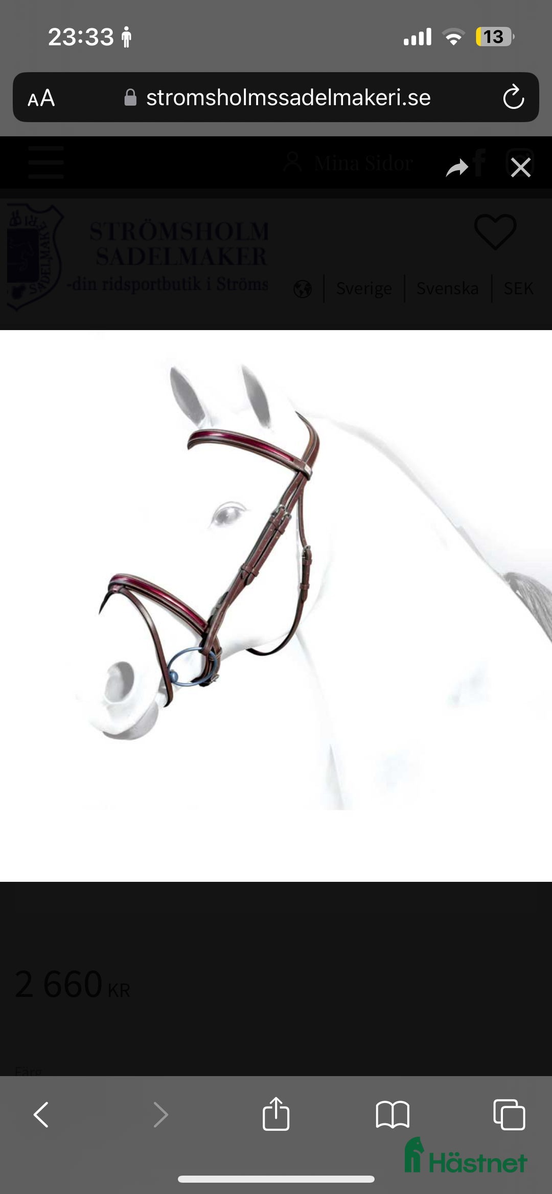 Träns hästutrustning till salu: Equipe Engelskt träns med lack  i Halmstad - Annons 1