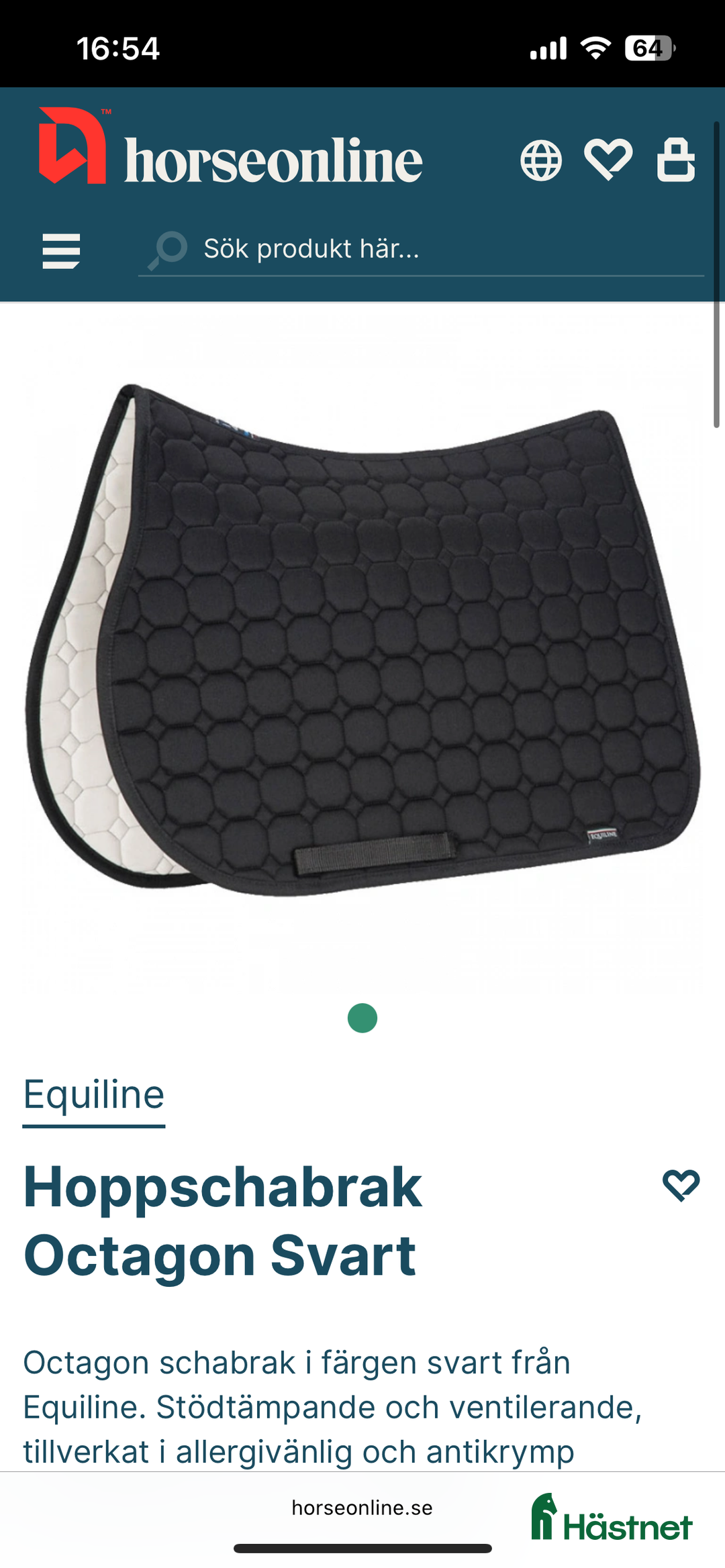 Schabrak & Vojlockar hästutrustning till salu: Equiline schabrak i Hakenäset - Annons 5