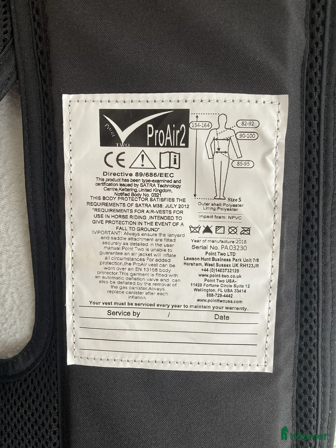 Säkerhetsvästar ryttarutrustning till salu: Ny uppblåsbar säkerhetsväst i Vallsta - Annons 2