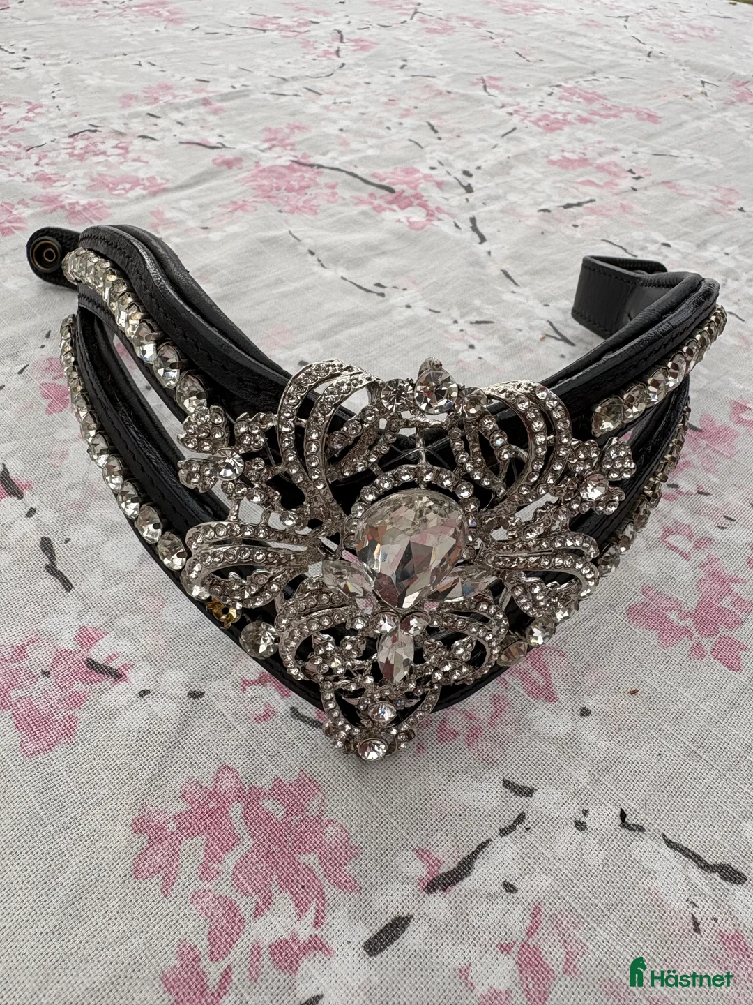 Övrig Hästutrustning hästutrustning till salu: Dubbelt svart pannband med bling cob  i Vaggeryd - Annons 1