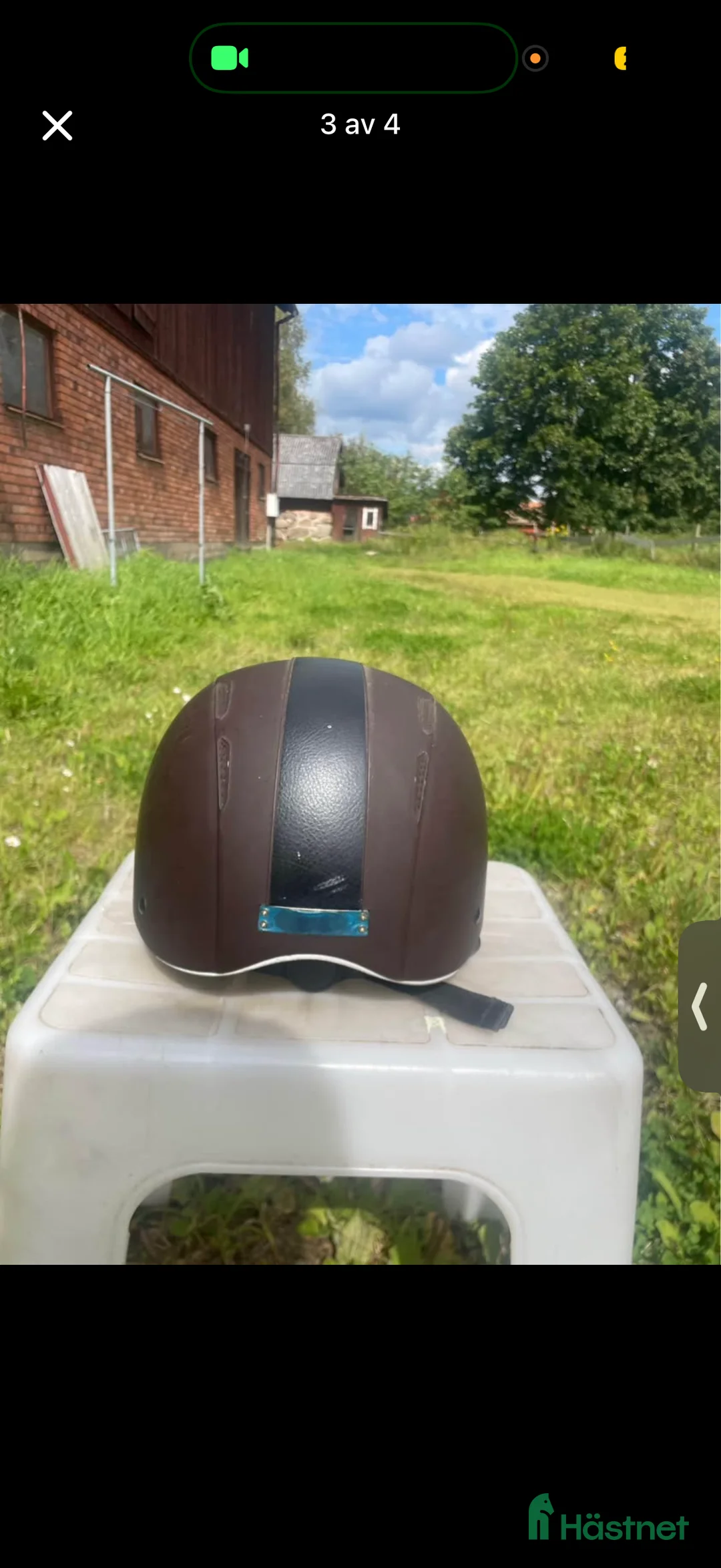 Hjälmar ryttarutrustning till salu: Brun ridhjälm säljes  i Tävelsås - Annons 3