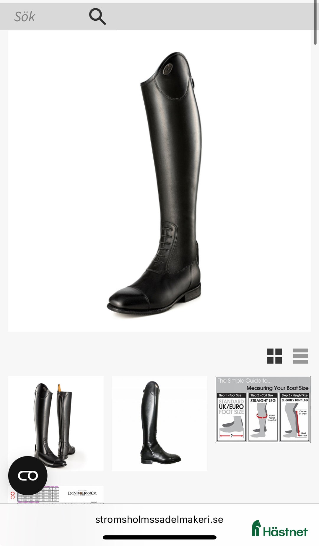 Ridstövlar ryttarutrustning till salu: De Niro Roberto hoppstövlar  i Asarum - Annons 6