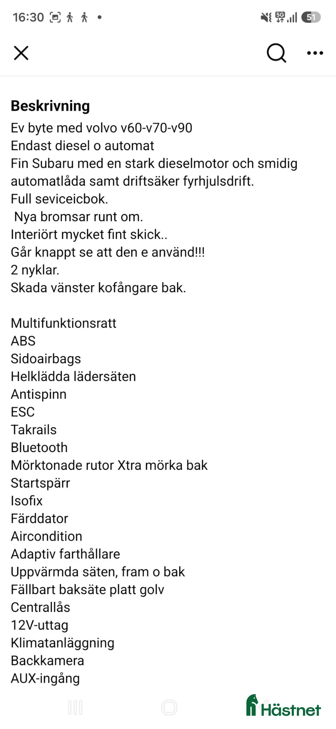 Övrigt fordon & transport till salu: Subaru Outback - Annons 2