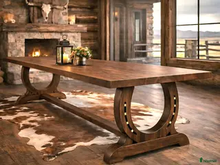 hästservice Harmoni Ranch - rustikt bord med hästskor - Annons 2