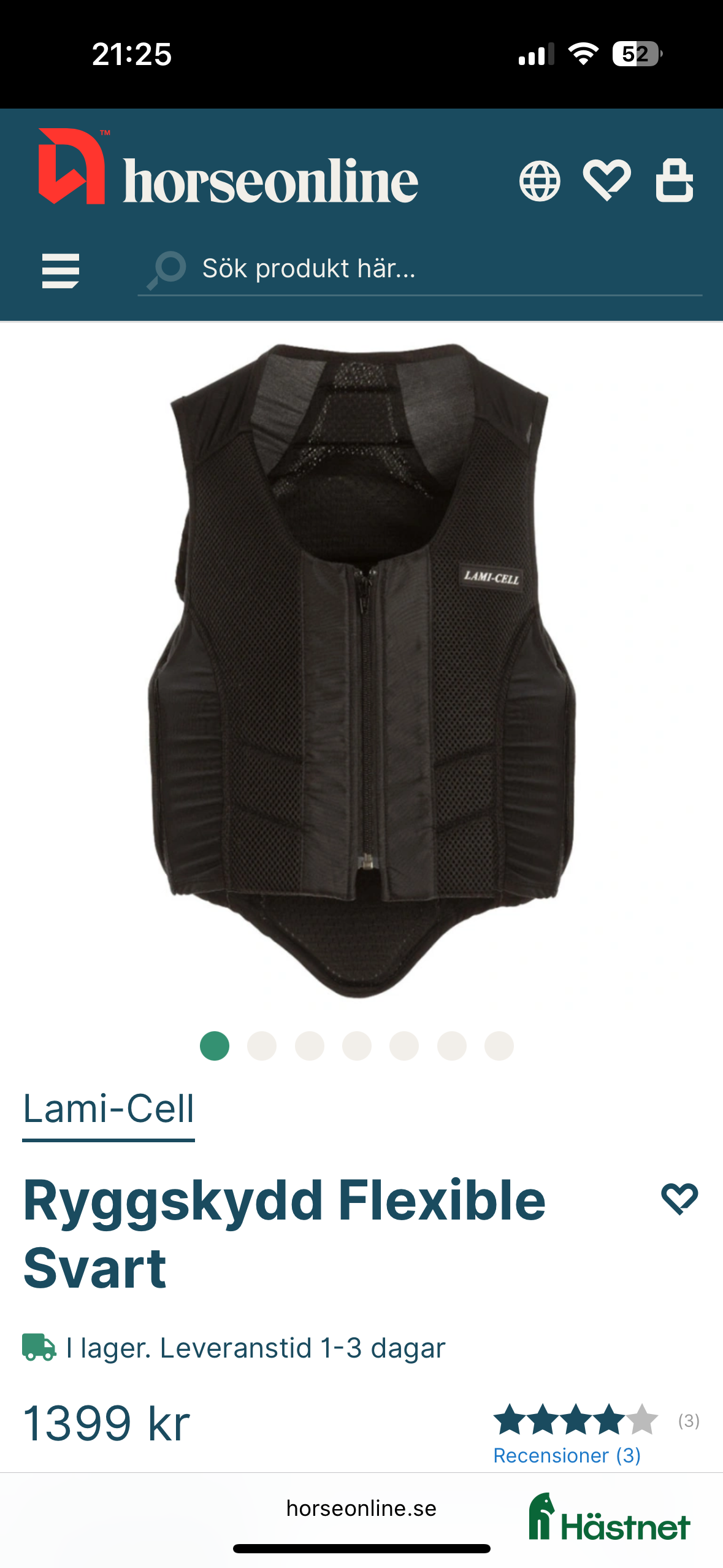 Säkerhetsvästar ryttarutrustning till salu: Lamicell Ryggskydd  i Ringarum - Annons 1