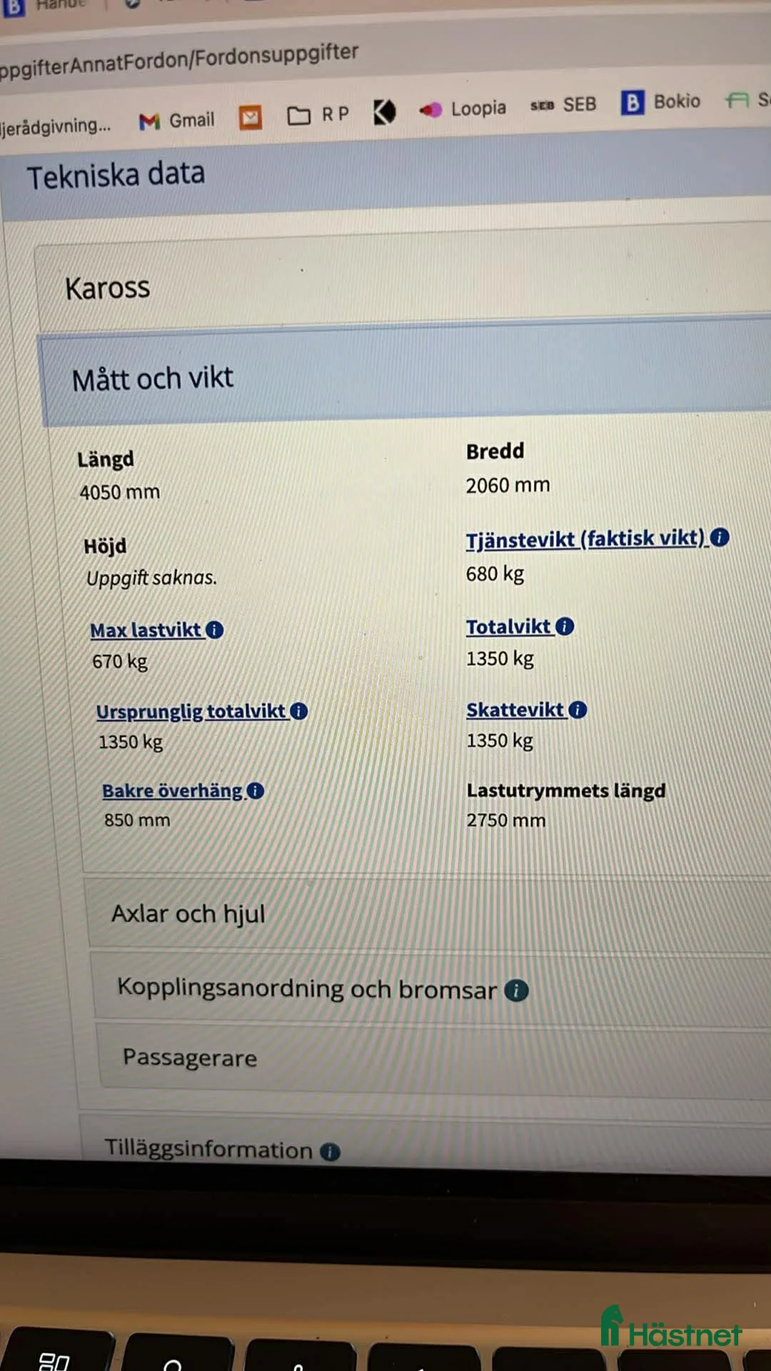 Hästtransporter  fordon & transport till salu: Thule, för en händig med B-körkort i Hägersten - Annons 9